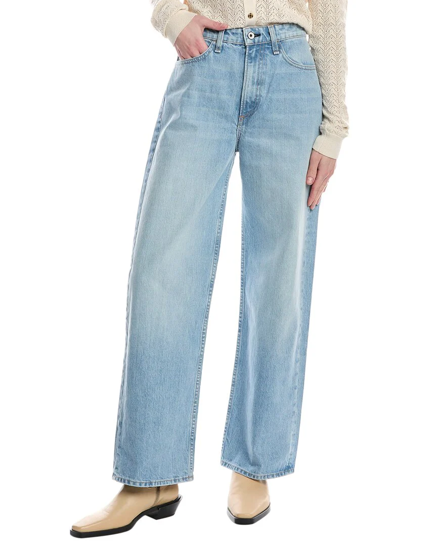 rag & bone Lori Light Wash Mid-Rise Wide Leg Jean