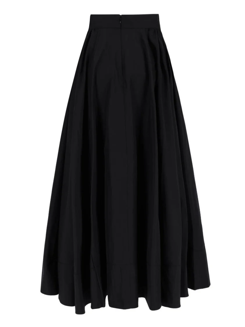 Winona' Flared Maxi Skirt – Black