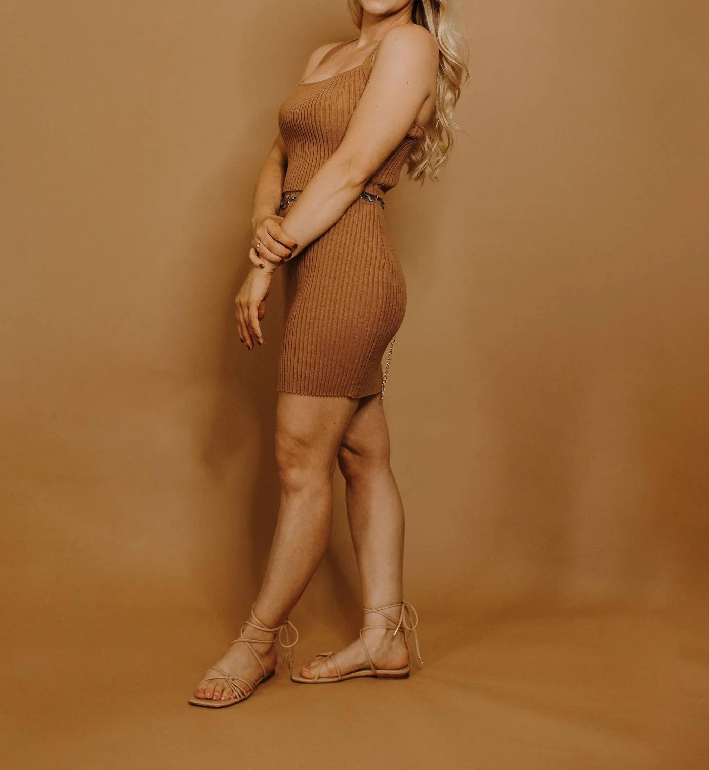 Ribbed Sorrel Skirt In Brown