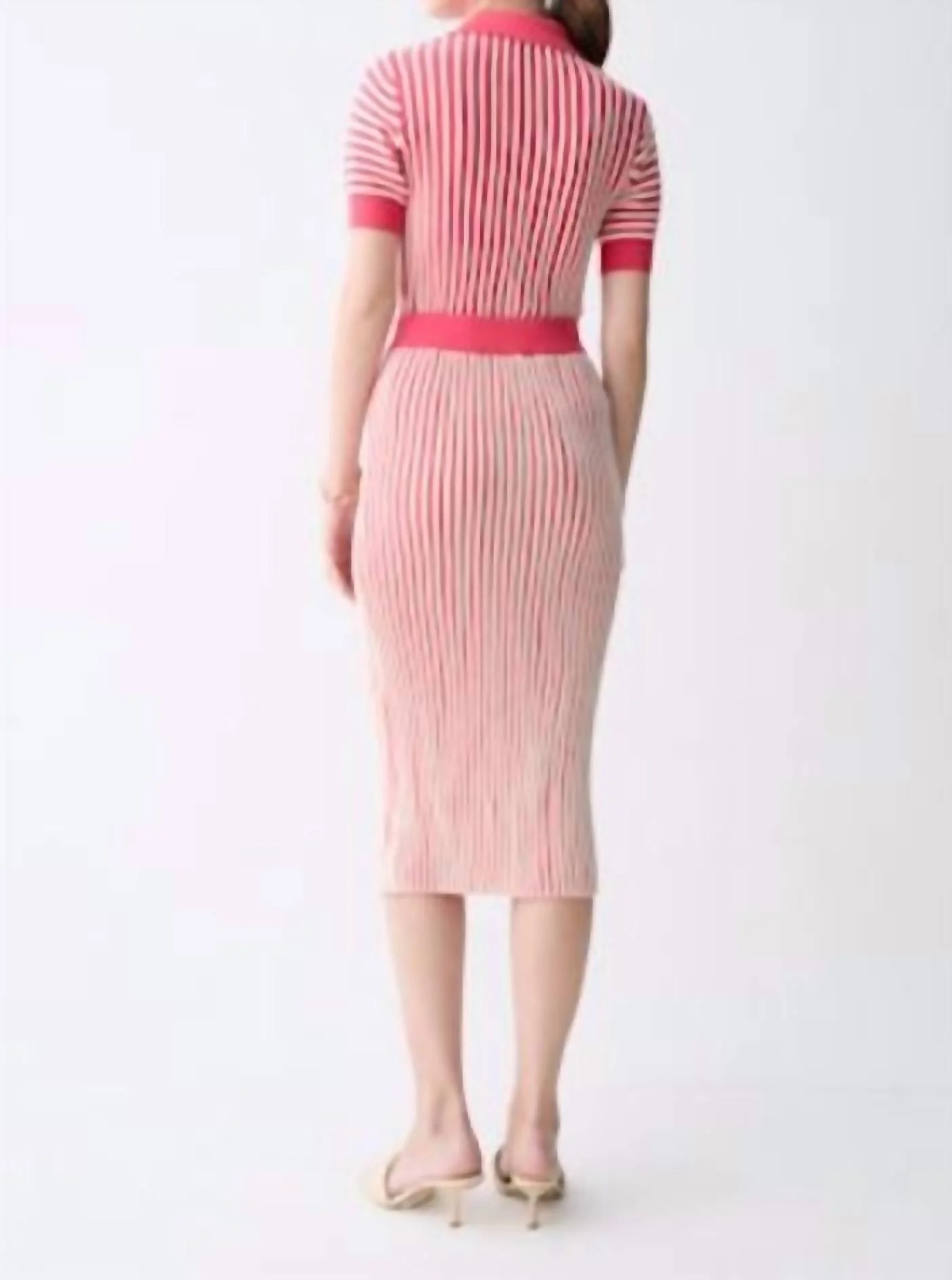 Amarante Knit Midi Skirt In Pink