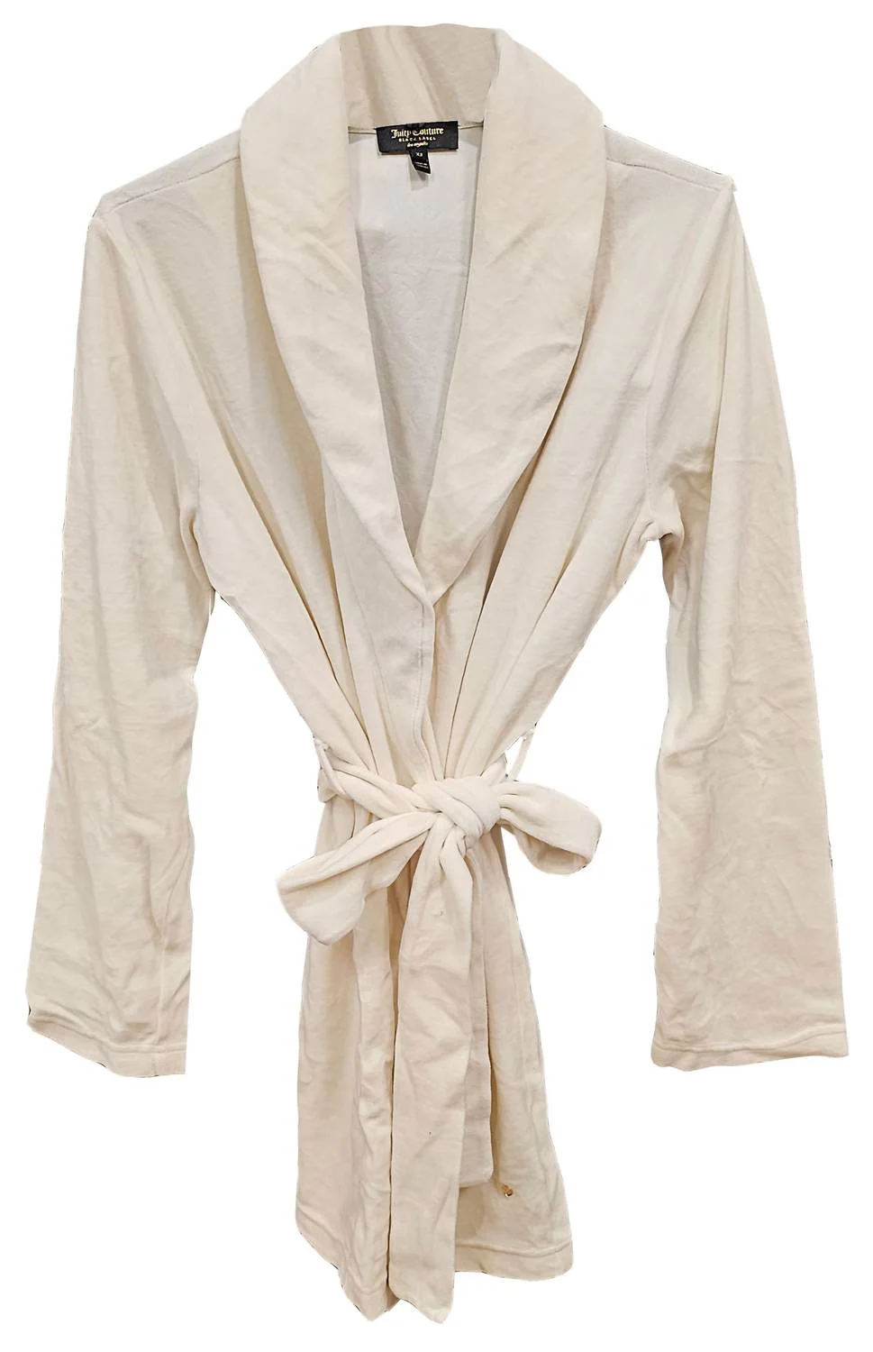 Women's Velour Wrap Belted Lounge Robe In Angel