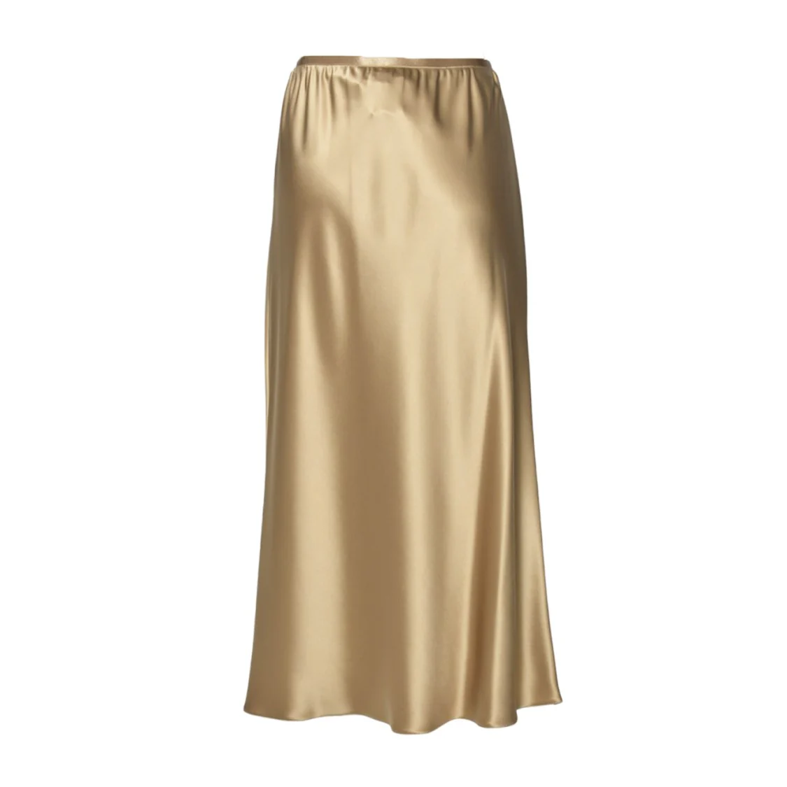 Carnet Skirt In Camel Silk Satin