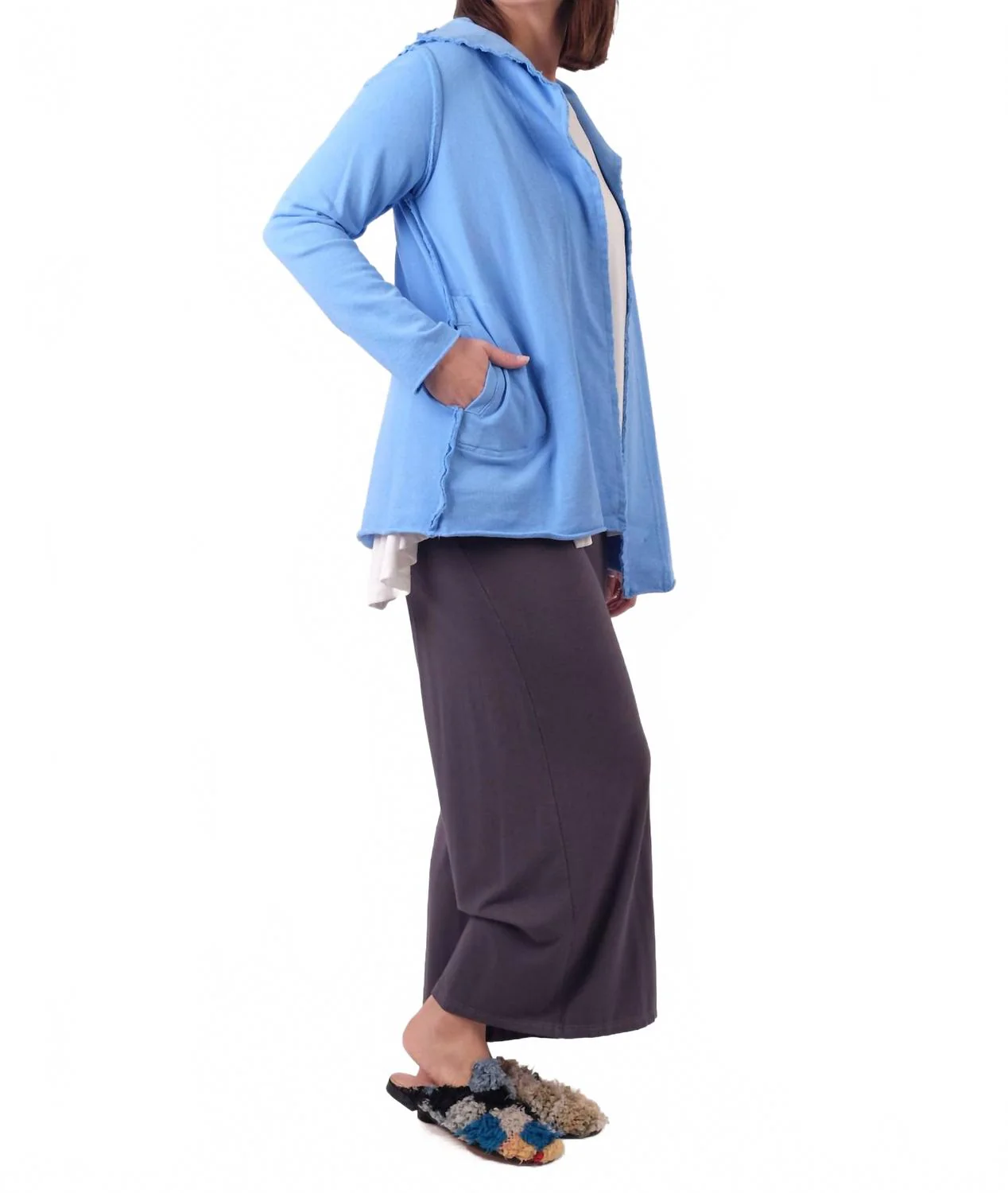 Rib Out Pull On Jacket In Provence