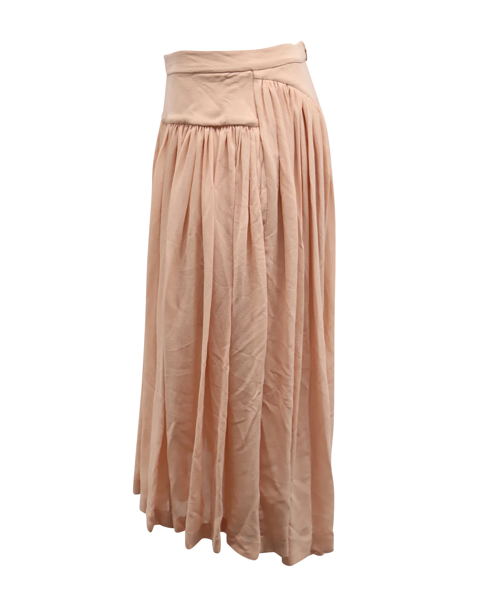 Stella McCartney Flared Midi Skirt in Pink Silk