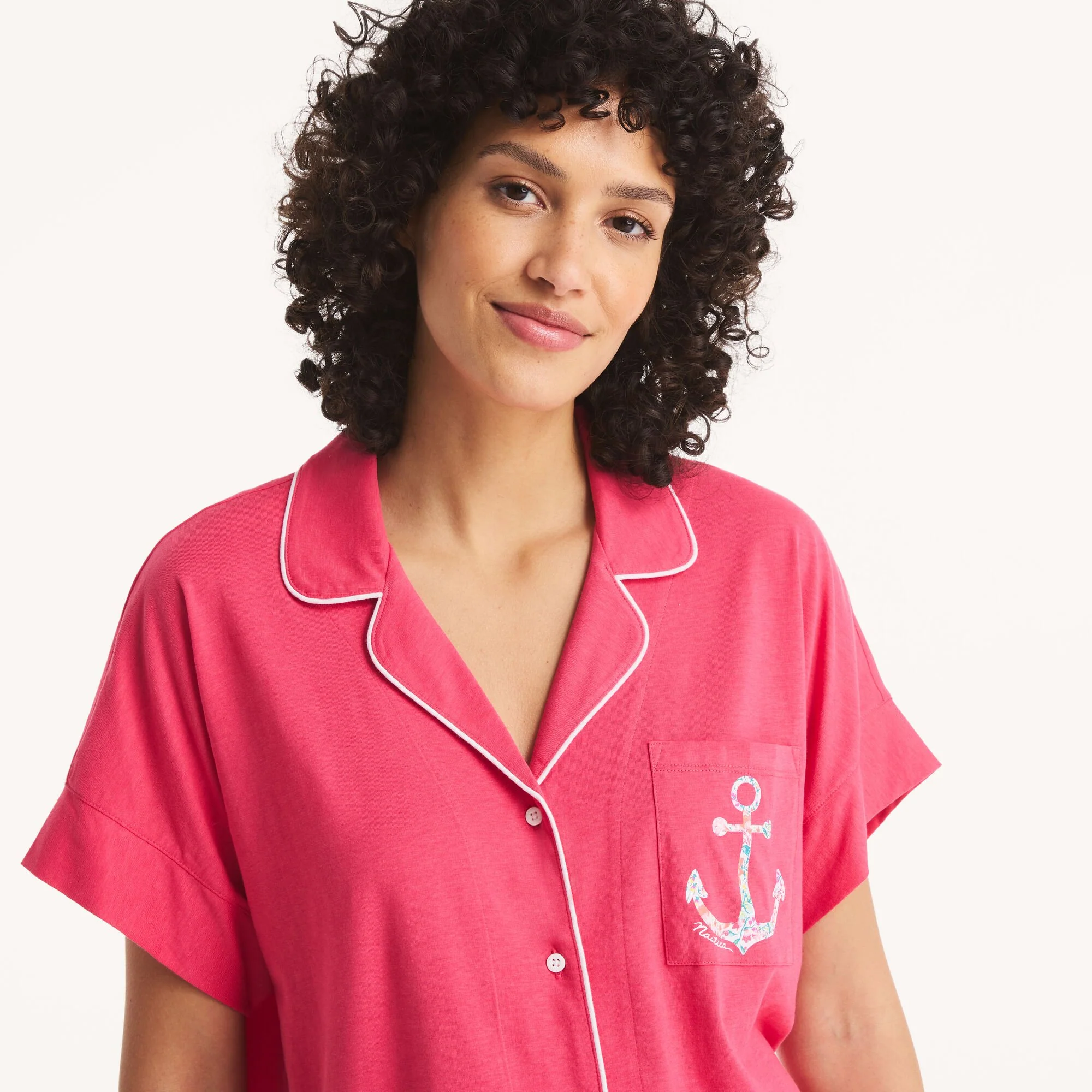 Nautica Womens Cropped Pajama Pant Set