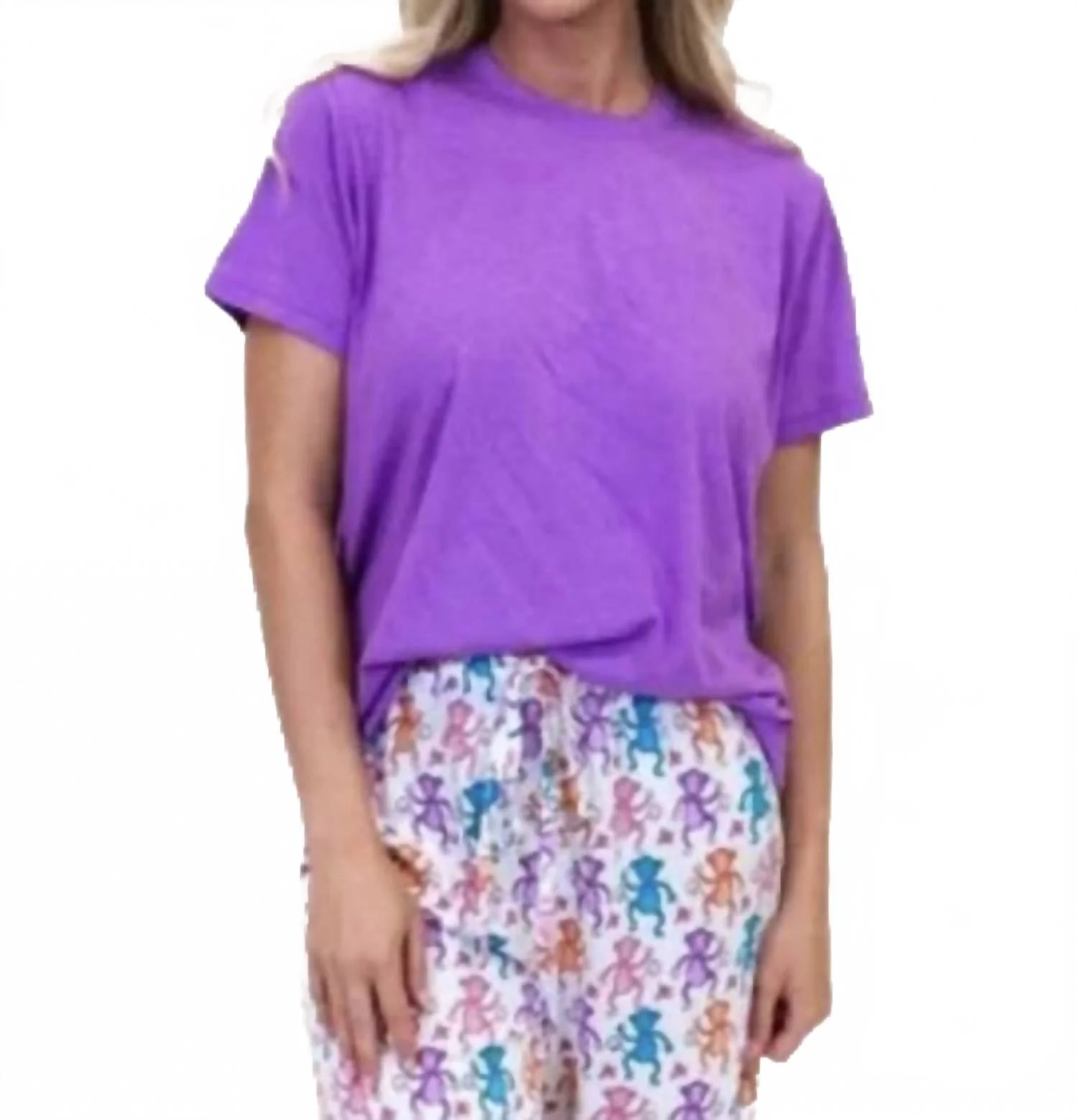 Banana's Jammie Crew Neck Set In Purple