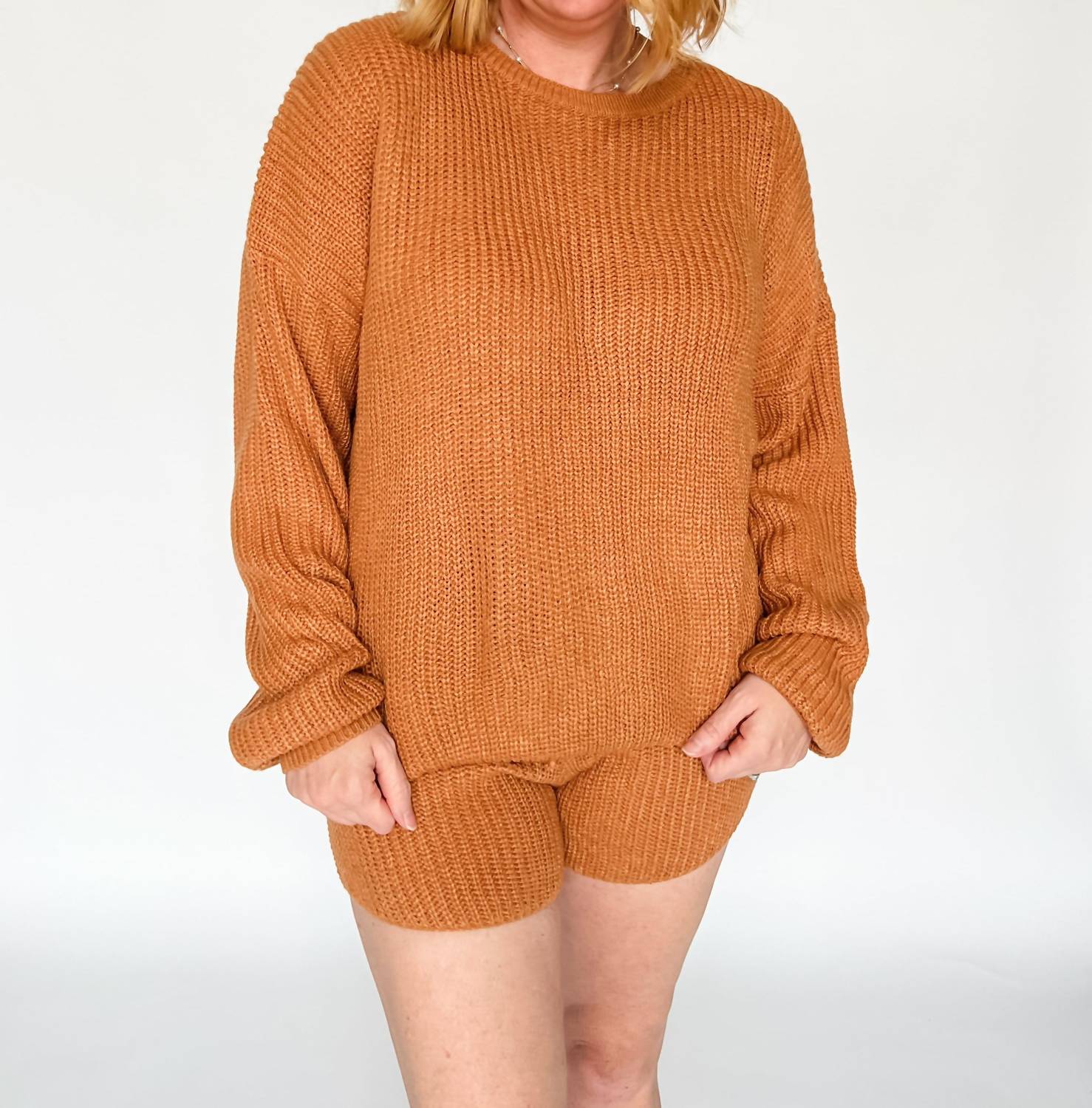 Laid Back Sweater Set In Mocha