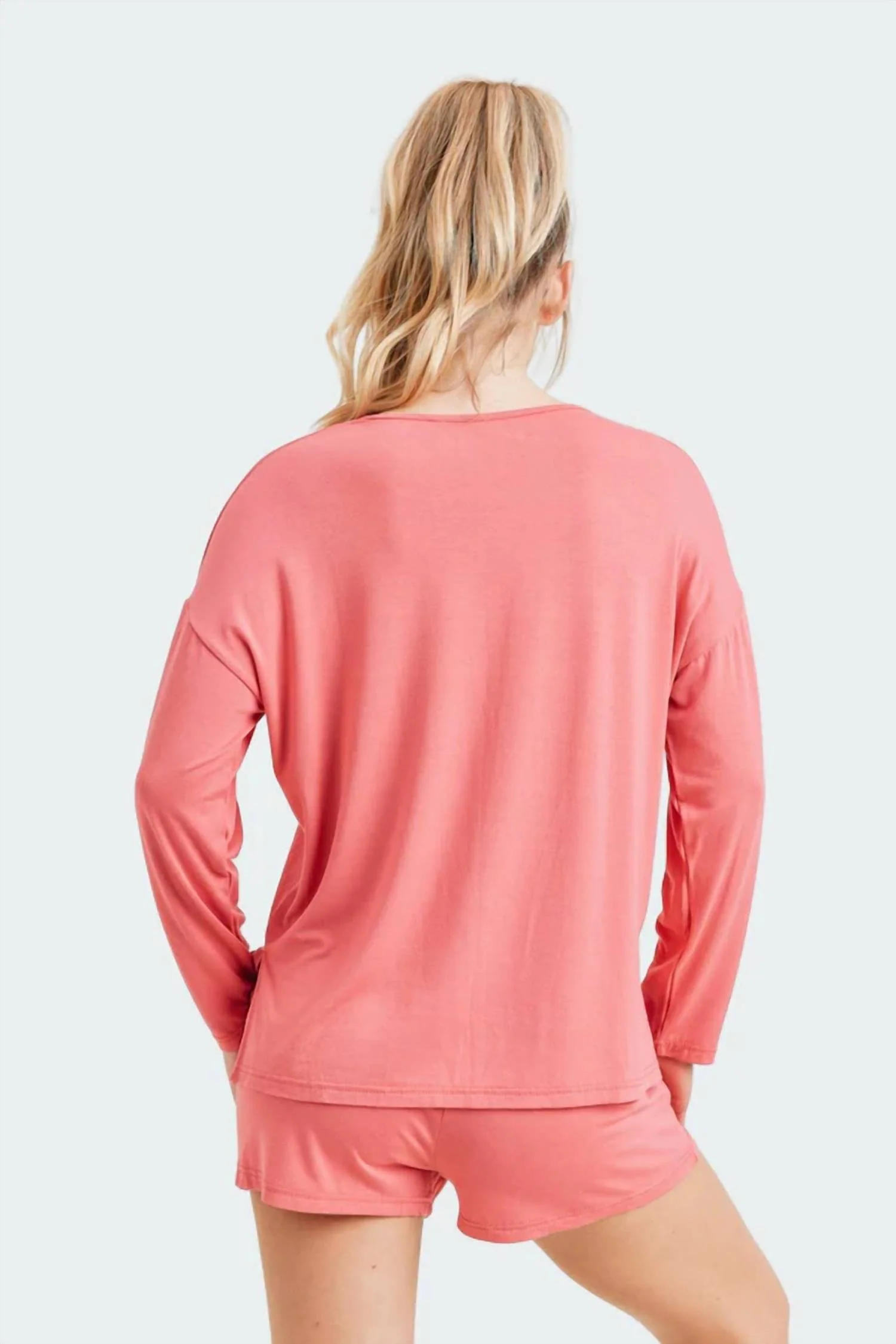 2 Piece Pajamas In Rose