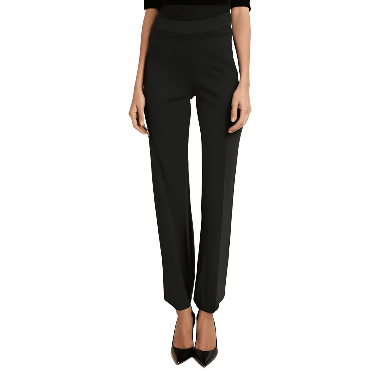 Womens Logo High Rise Wide Leg Pants