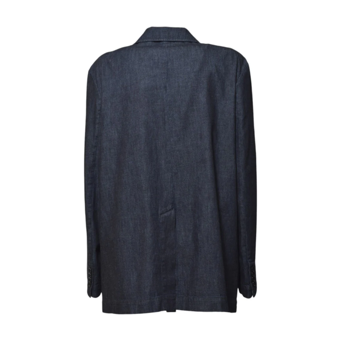 Double Breasted Jacket In Blue Denim