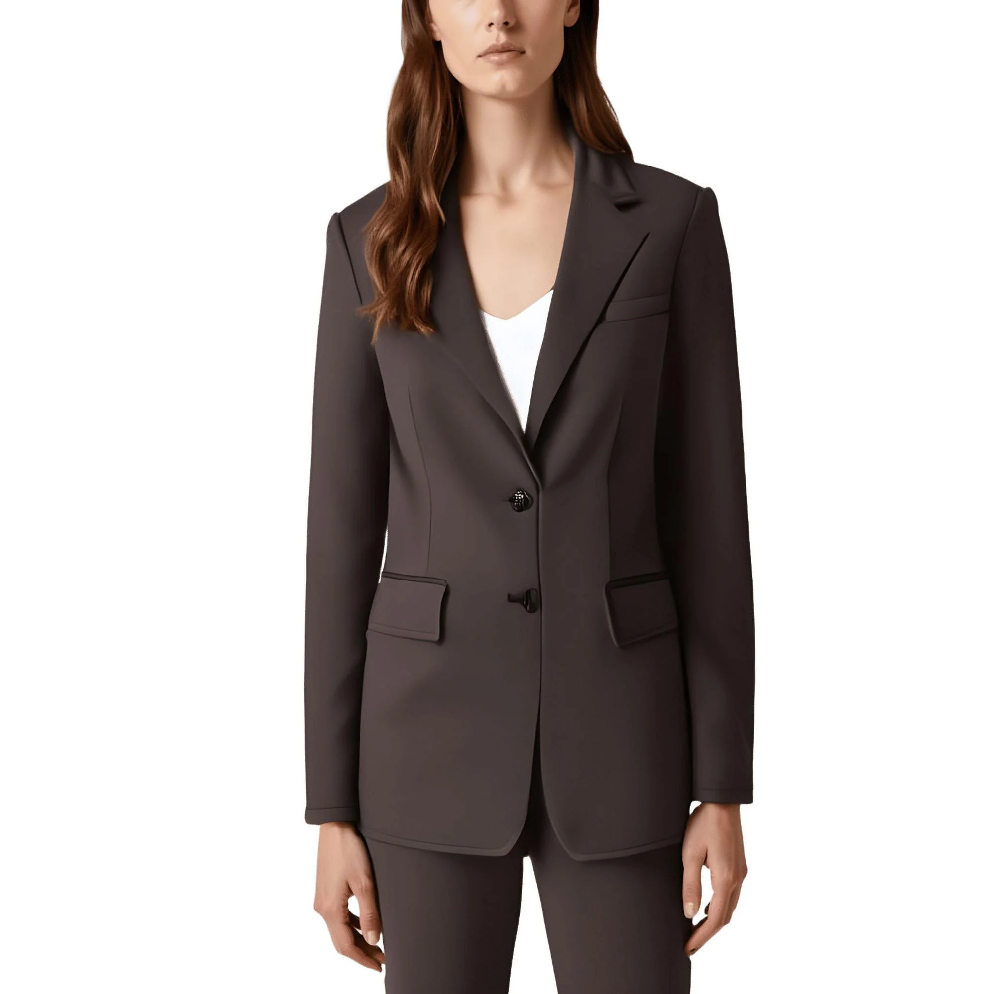 Womens Knit Two-Button Blazer