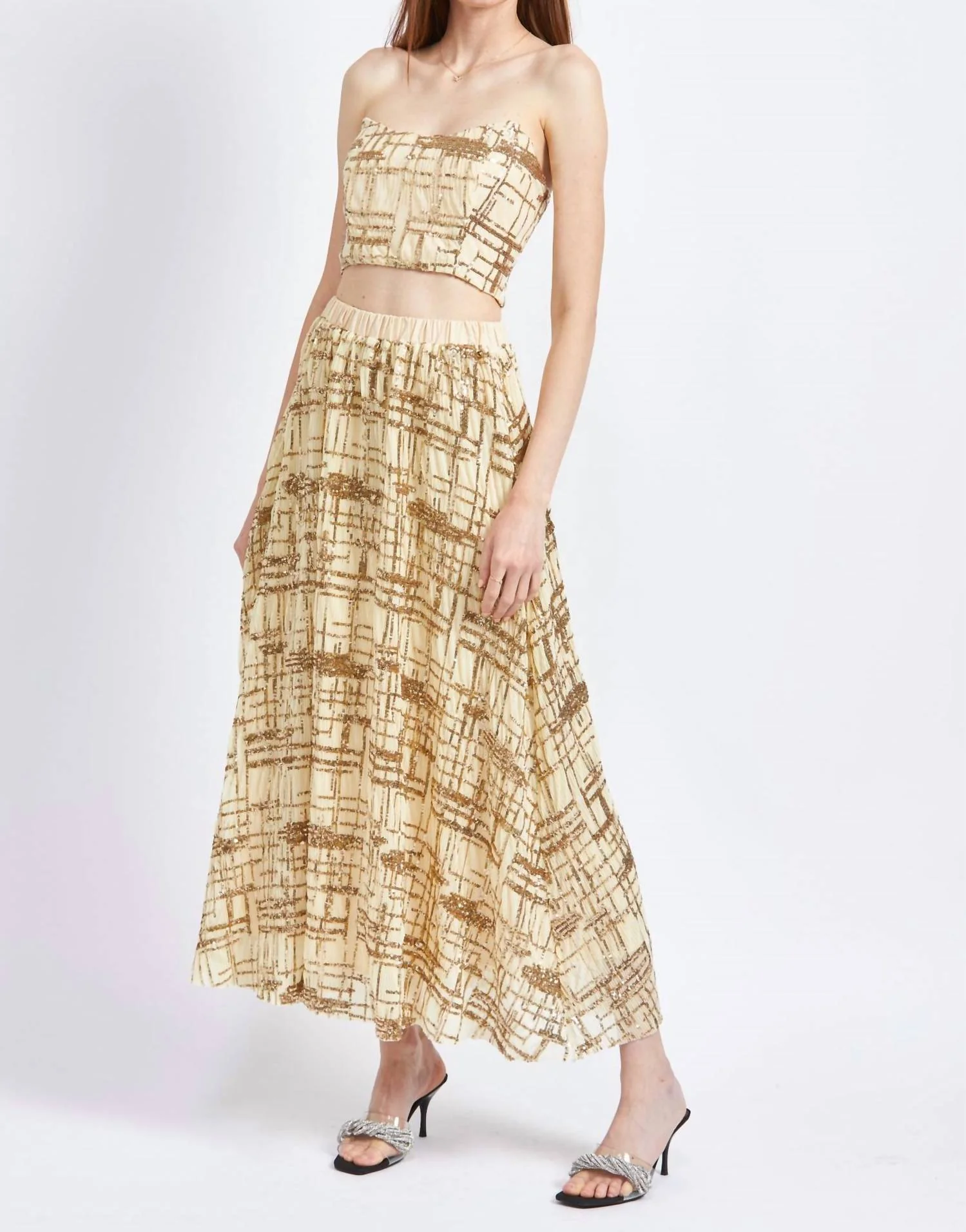 Quinn Sequin Set In Gold