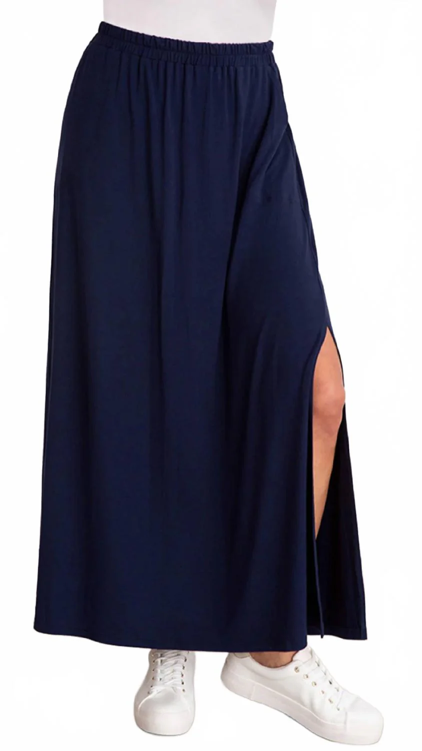 Bamboo Skirt In Sapphire