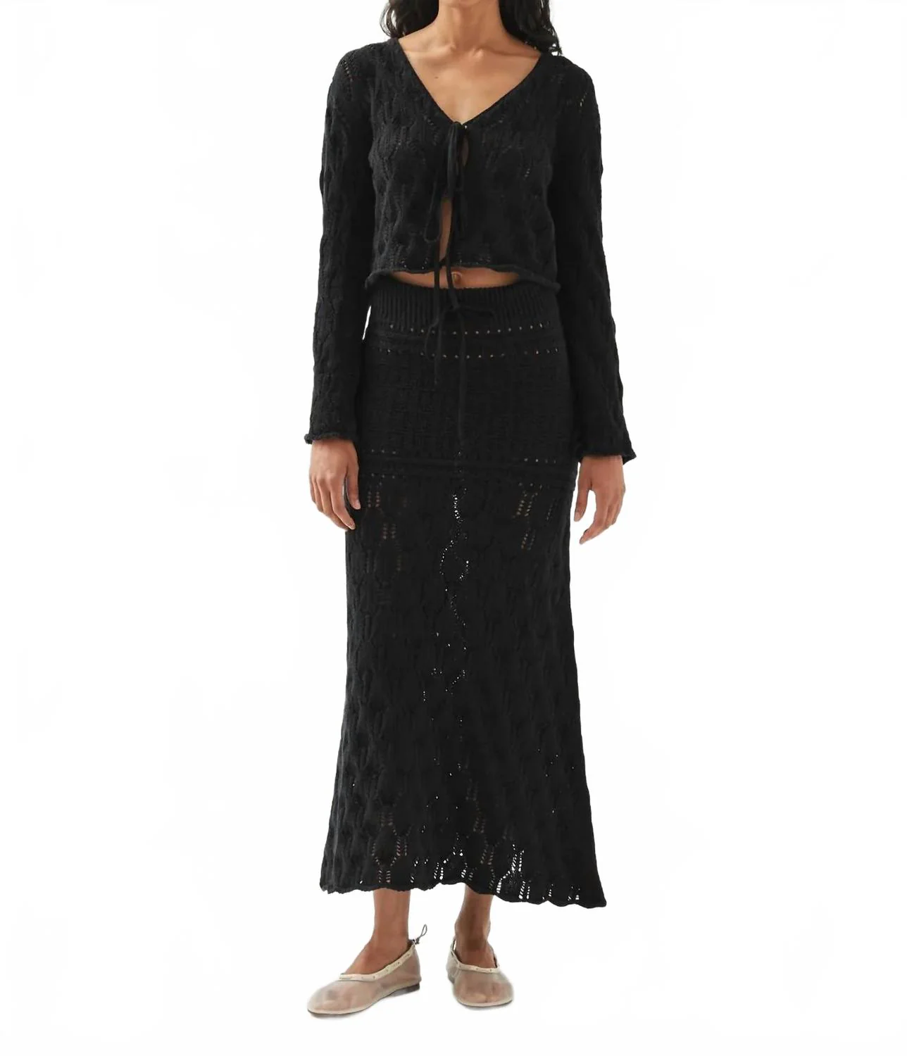 Mauver Tricot Skirt In Black