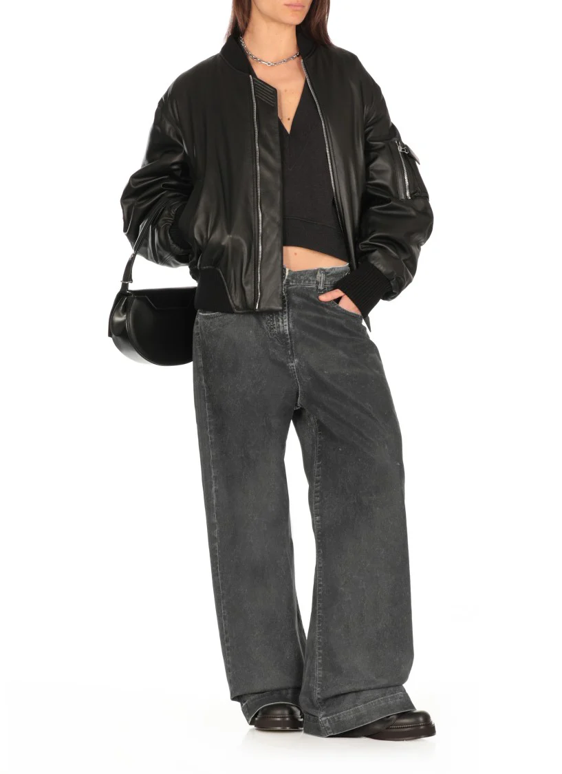 Dark Grey Cotton Jeans