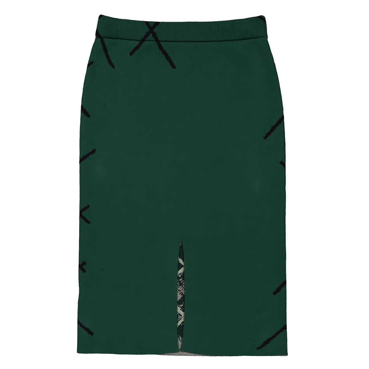 Burberry Argyle Intarsia Knitted Midi Skirt