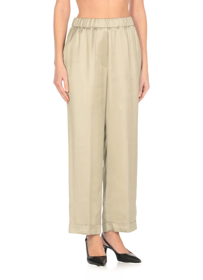 Green Viscose Trousers