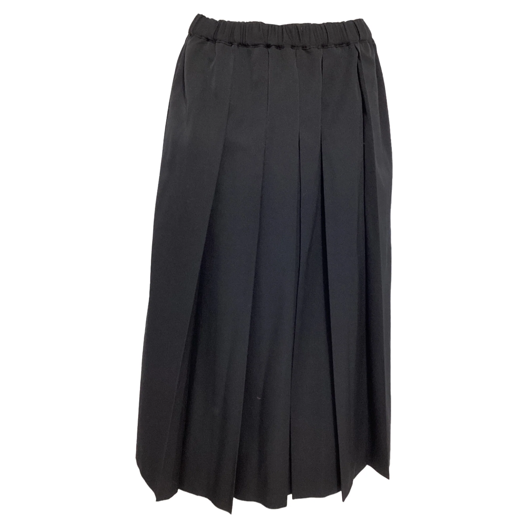 Comme des Garçons Pleated Skirt in Black Wool