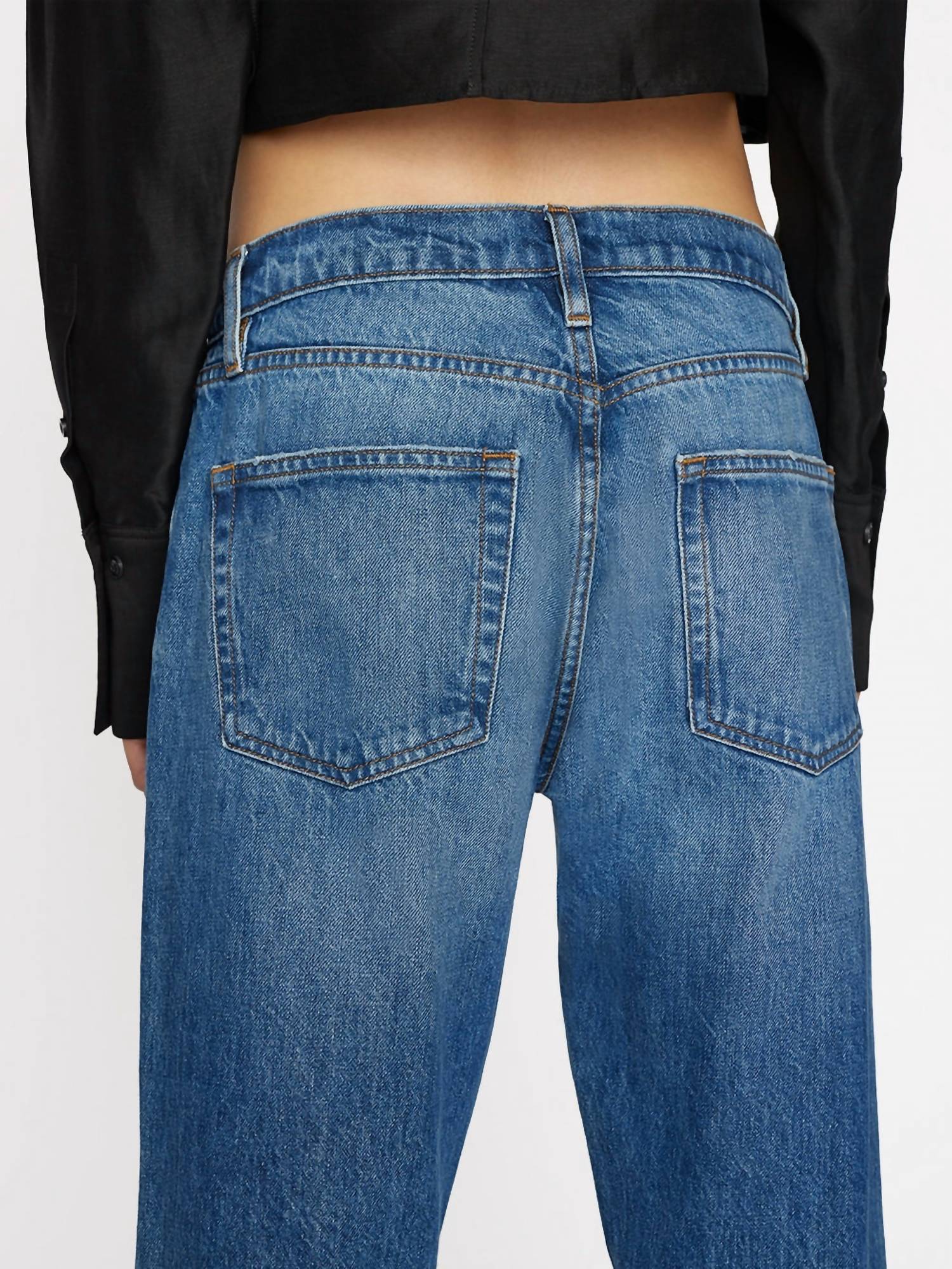 Le Slouch Denim In Patch Mending
