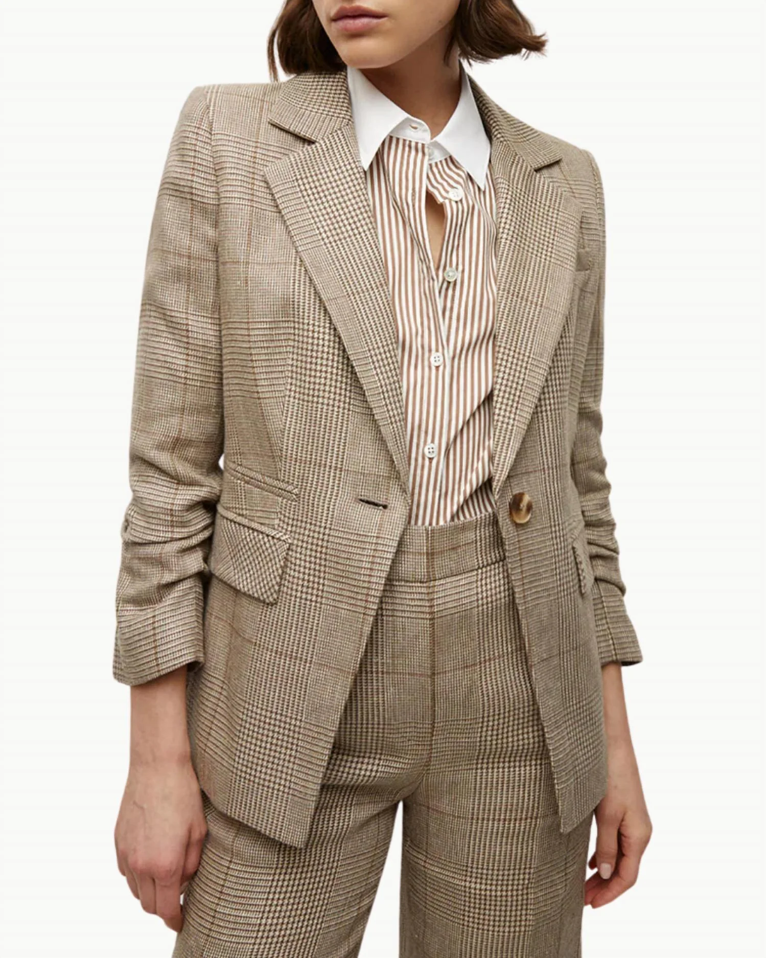 Battista Dickey Jacket In Ecru/ochre