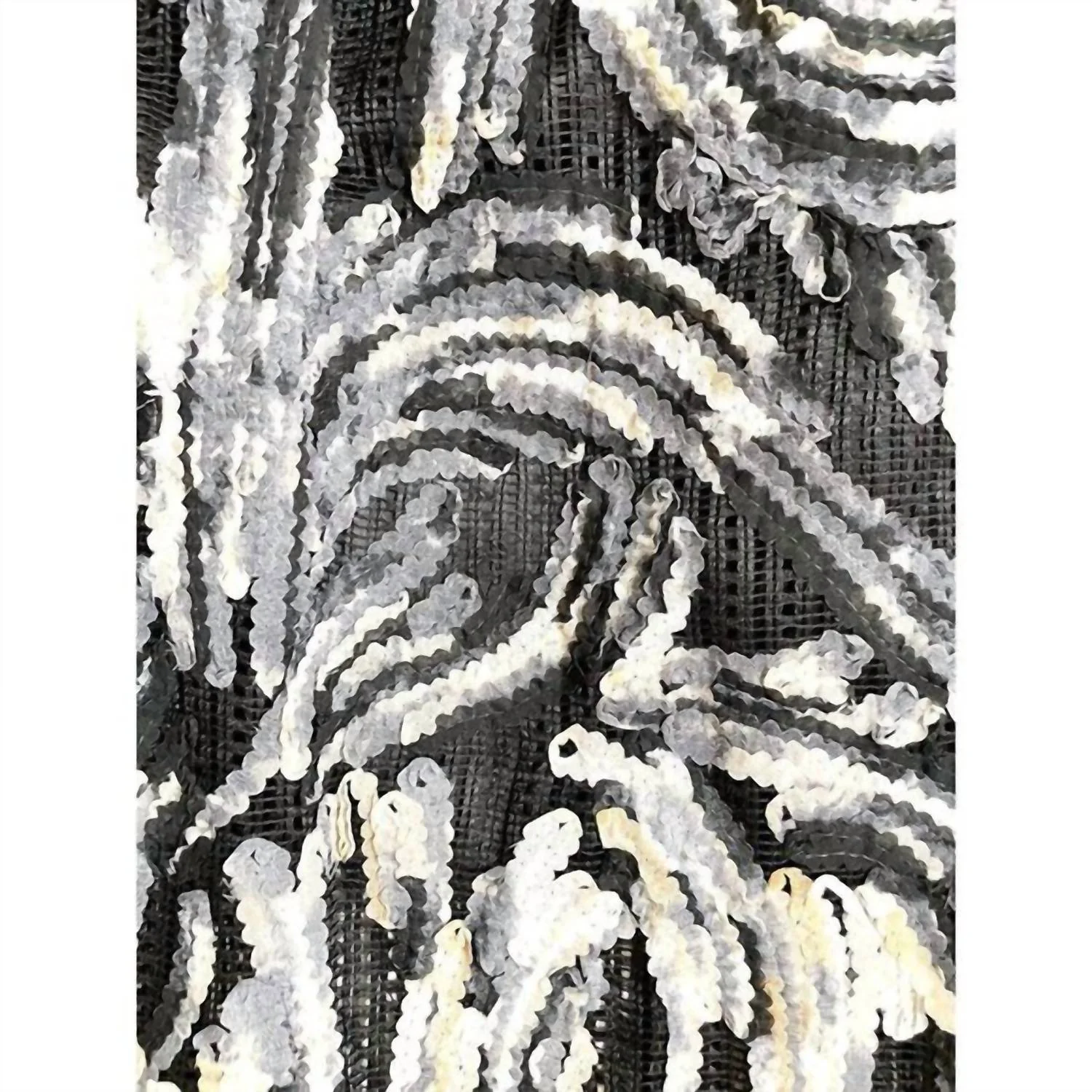 Women's Knee-Length Mesh Floral Applique Flare Skirt In Multicolor