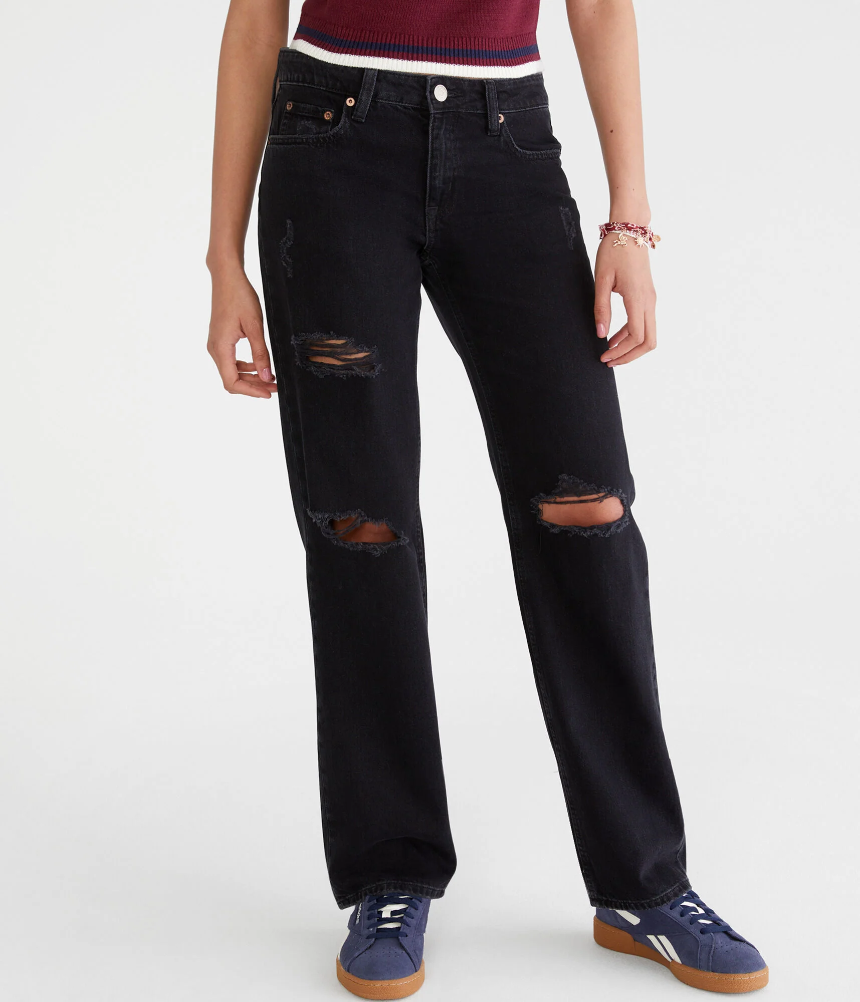 Aeropostale Low-Rise Baggy Wide Leg Jean