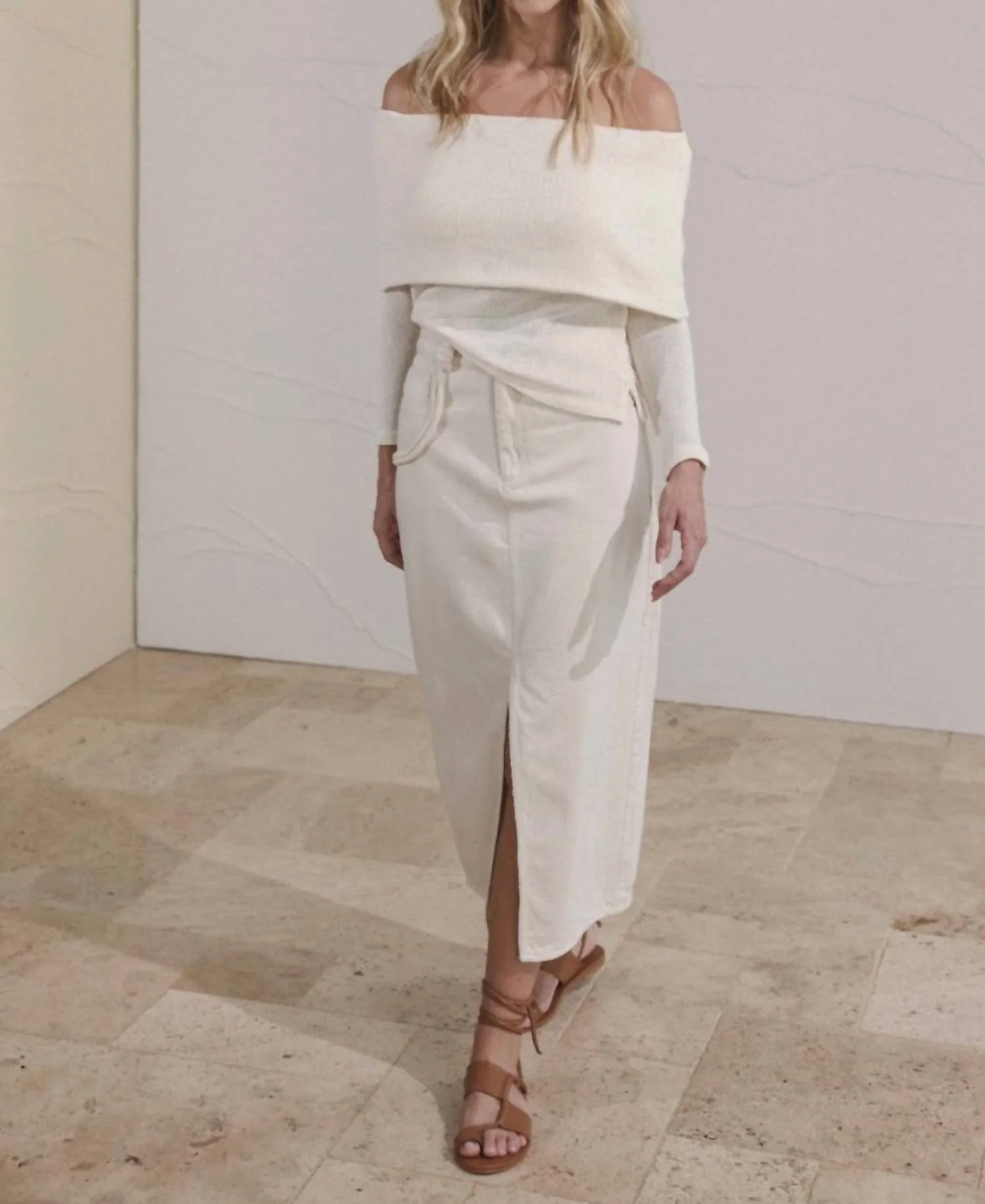 Manantial Skirt In Ecru