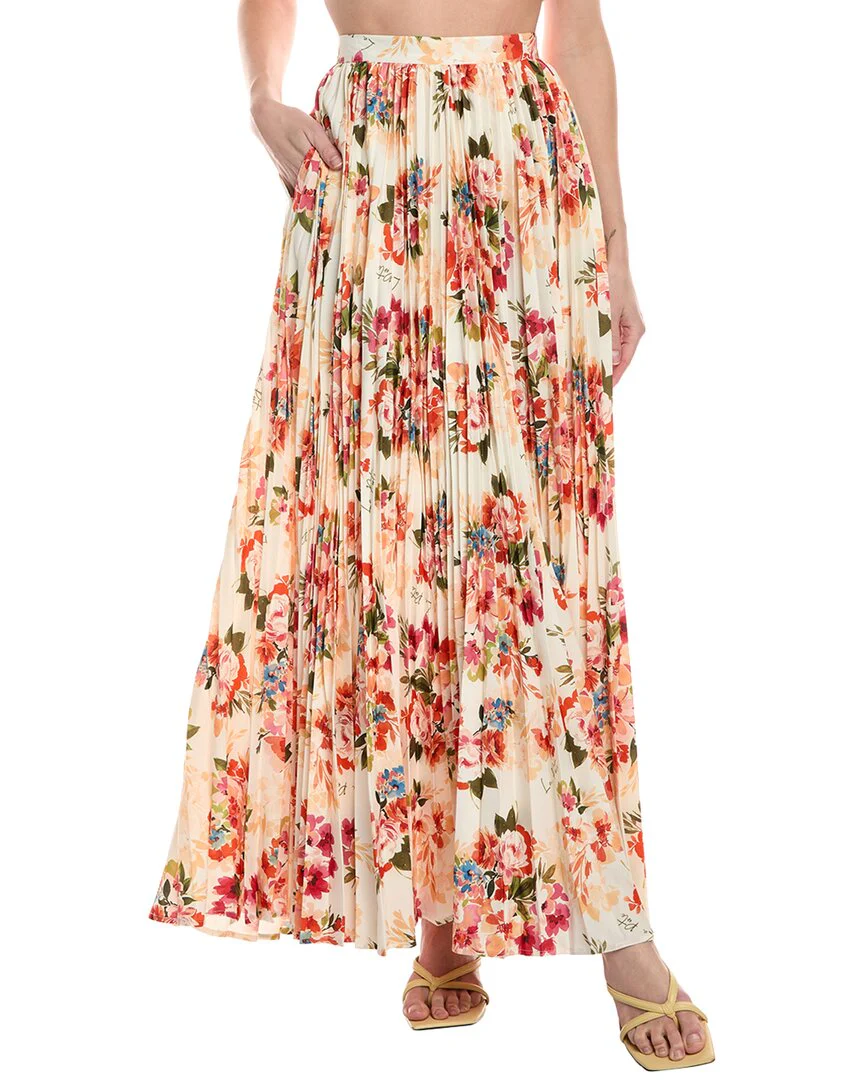 La Porte Pleated Sunburst Maxi Skirt