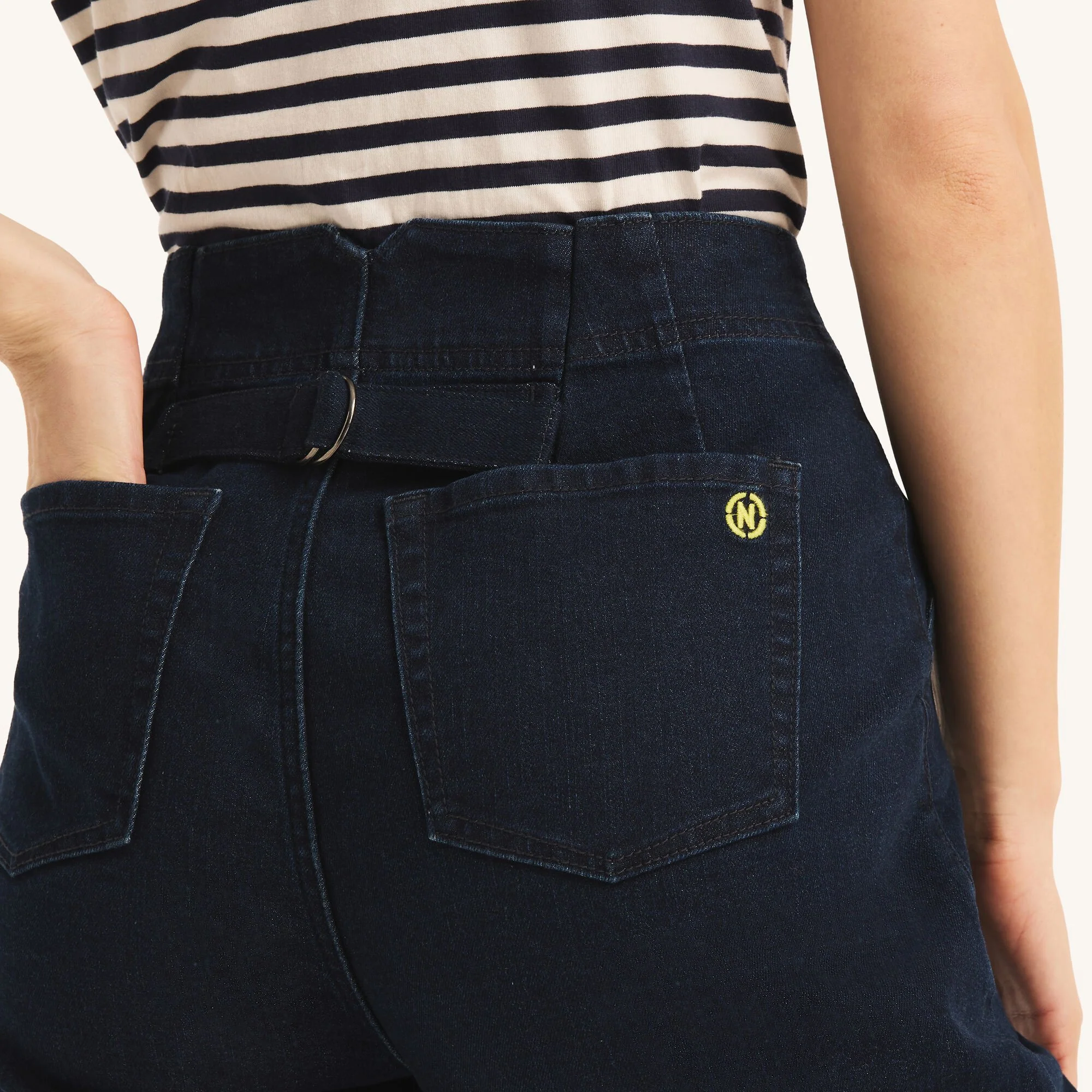 Nautica Womens Sustainably Crafted True Flex High-Rise Sailor Denim