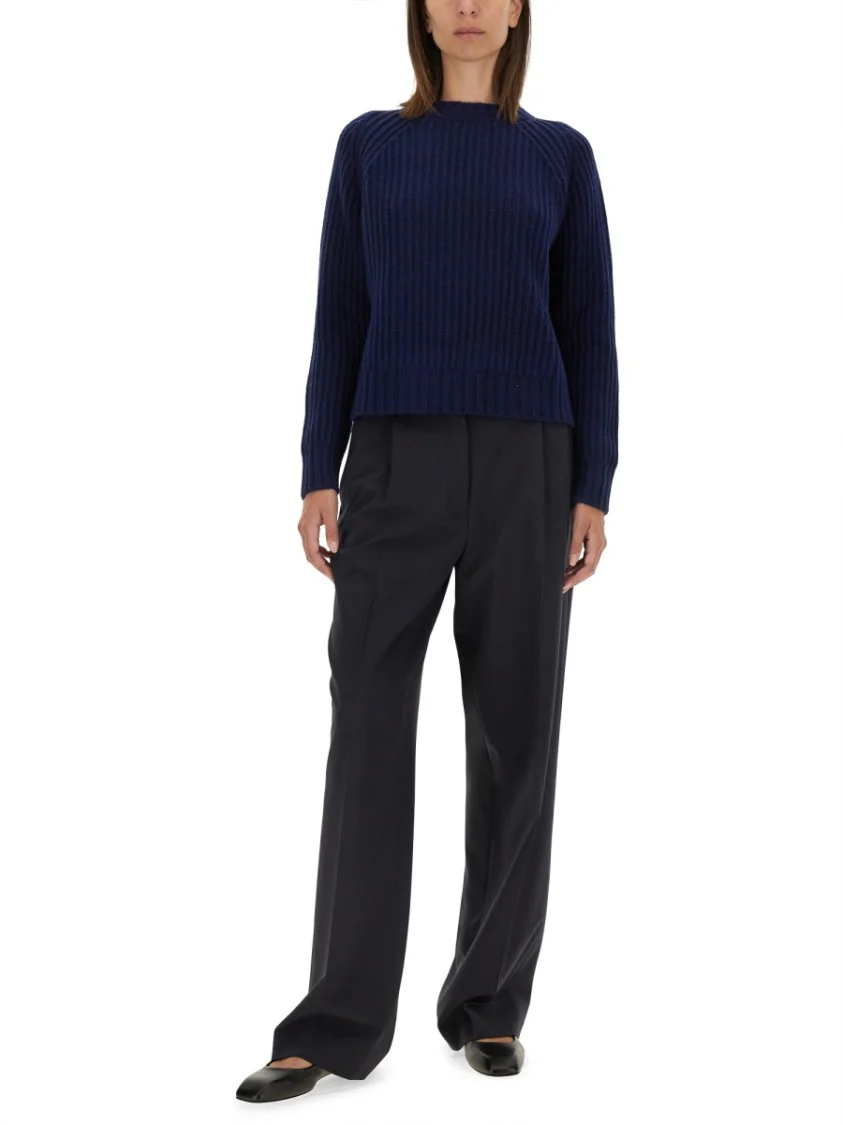 Tailored High-Waist Pants With Wide Legs