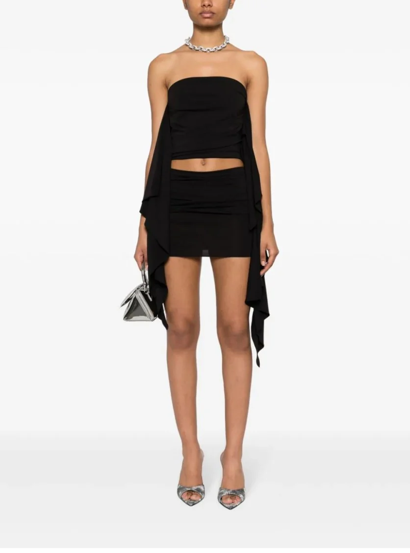 Asymmetrical Hem Mini Skirt