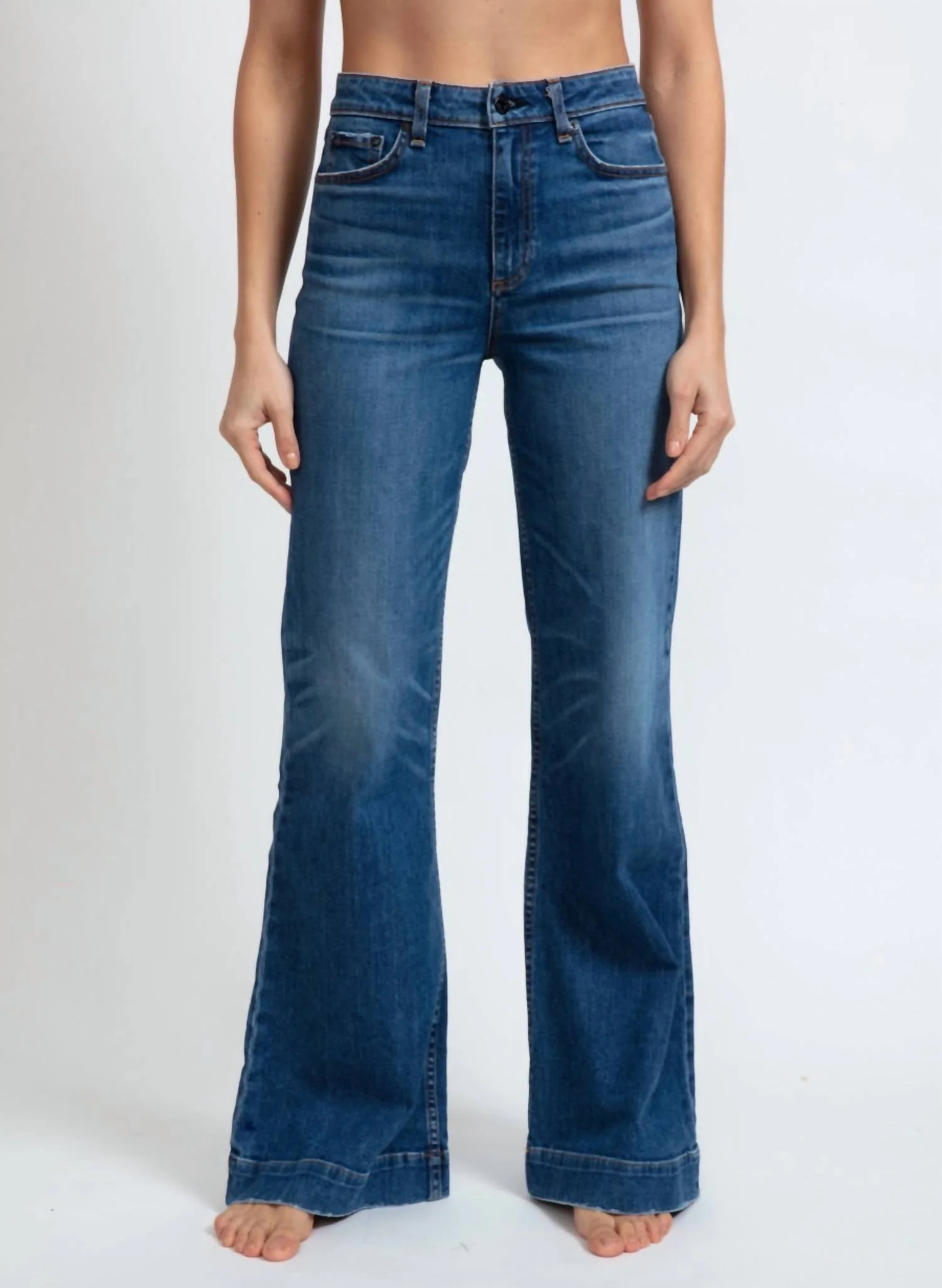 Juniper Wide Leg Jeans In Auburn