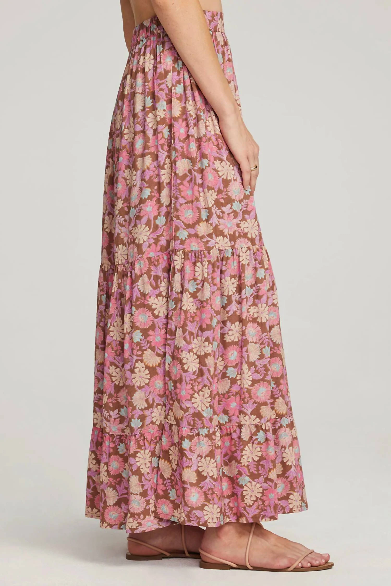 Rex Maxi Skirt In Multi Floral