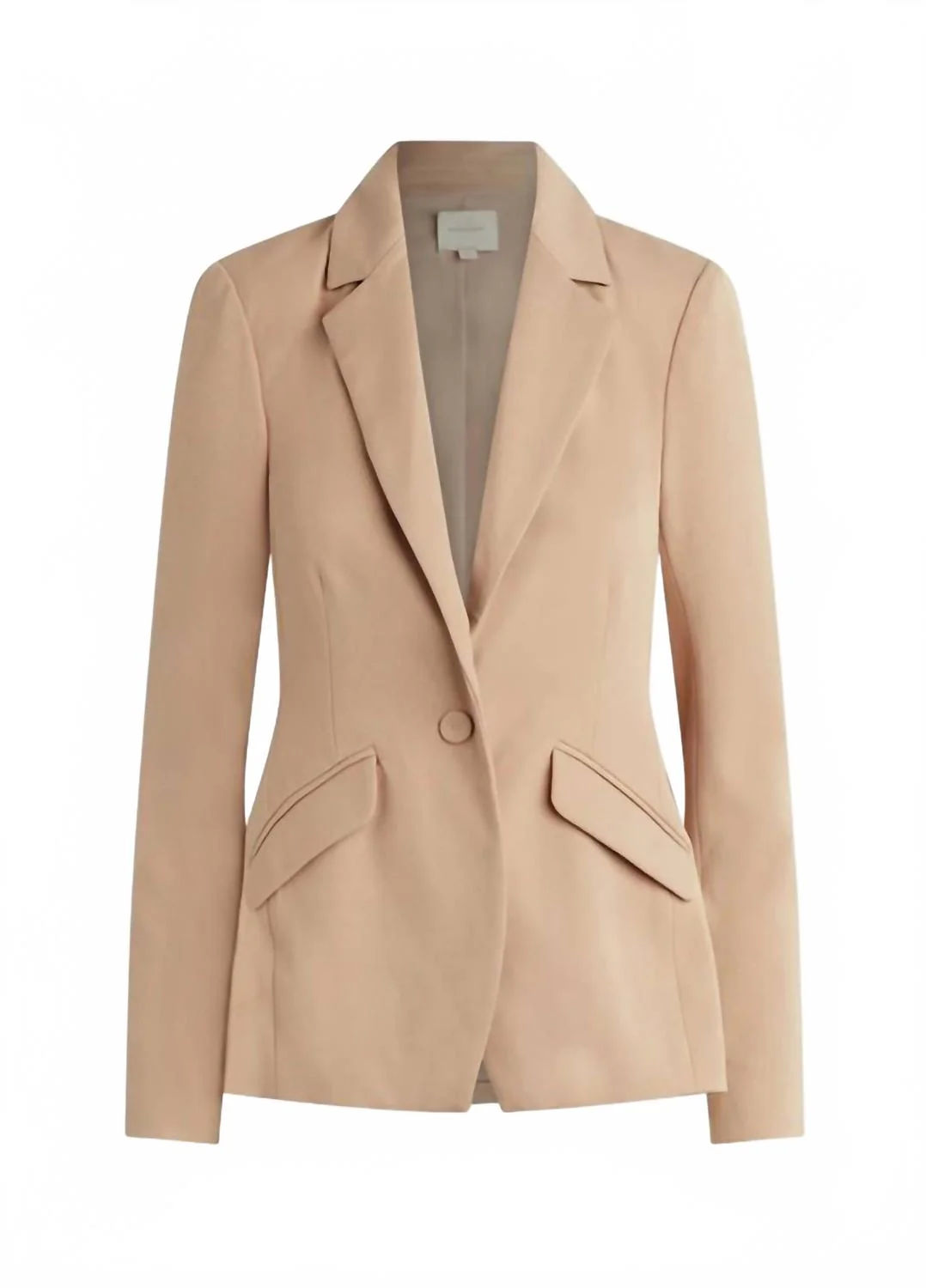 Single Button Blazer In Beige
