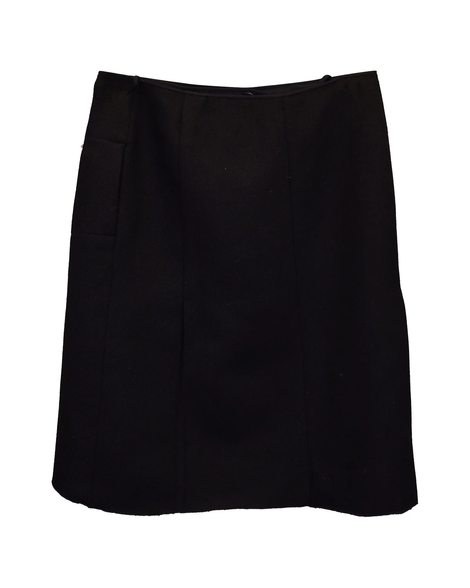 Nina Ricci A-Line Skirt in Black Wool