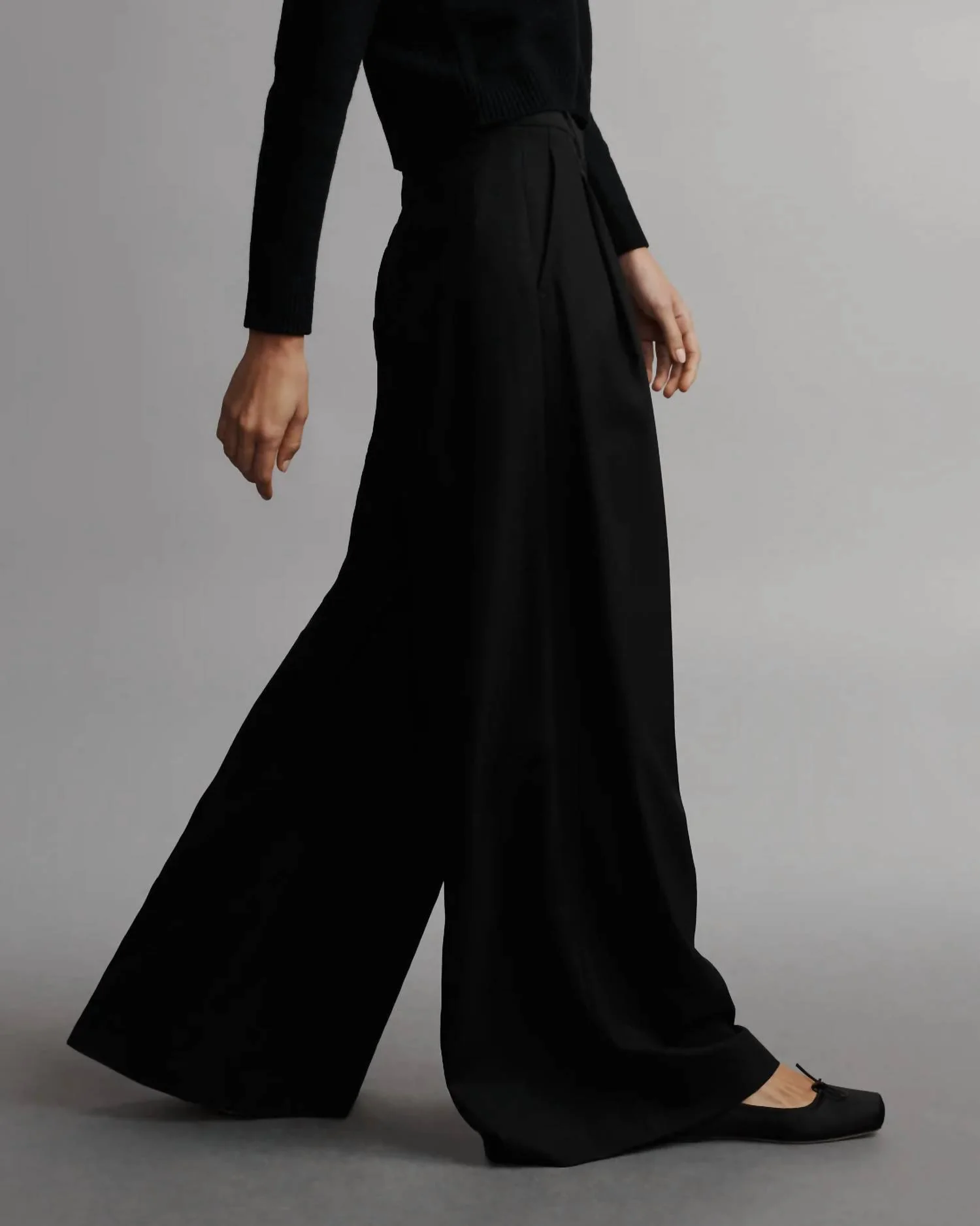 Didi Pant In Wool Twill In Black