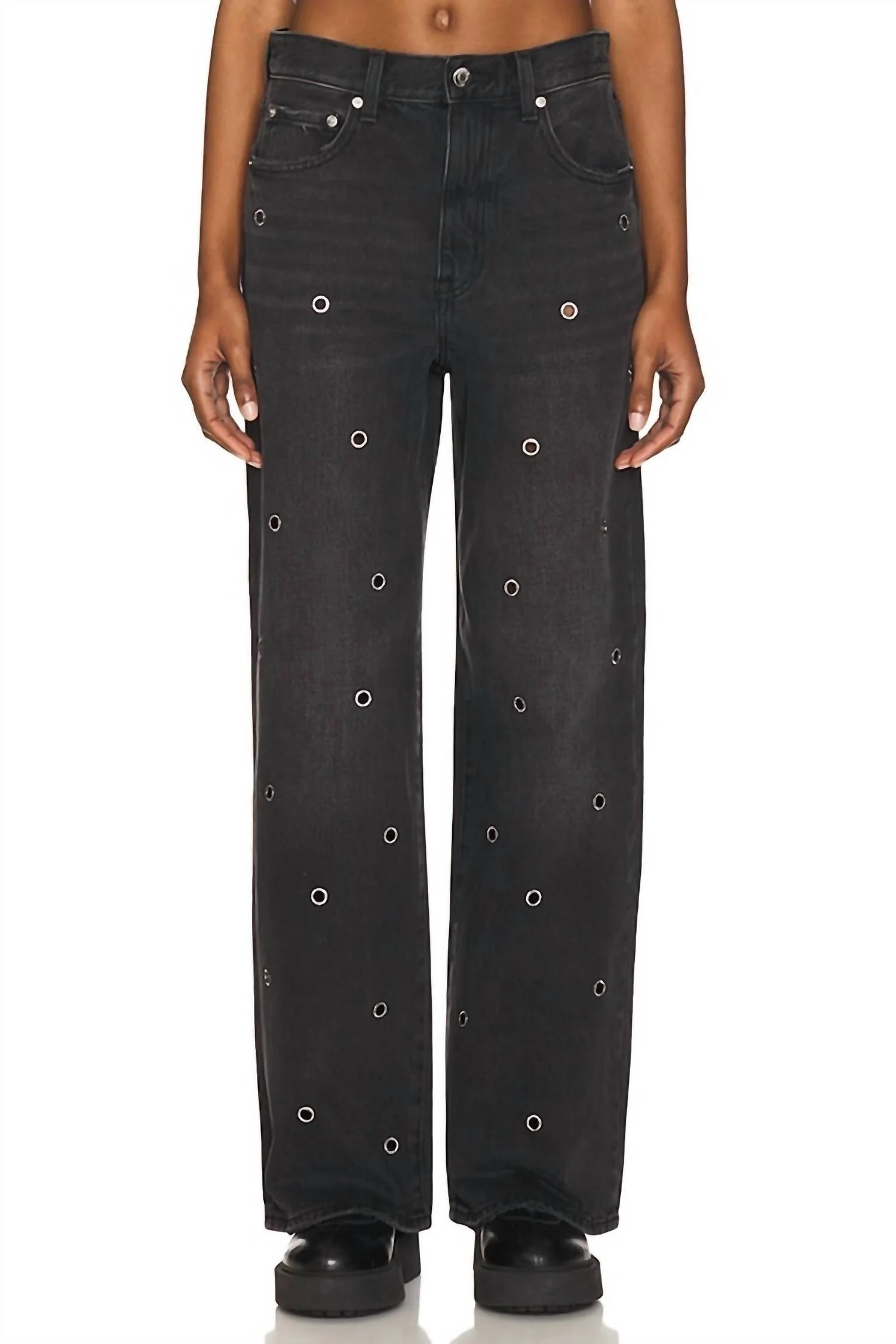 Hendrix High Rise Baggy Jeans In Glamour
