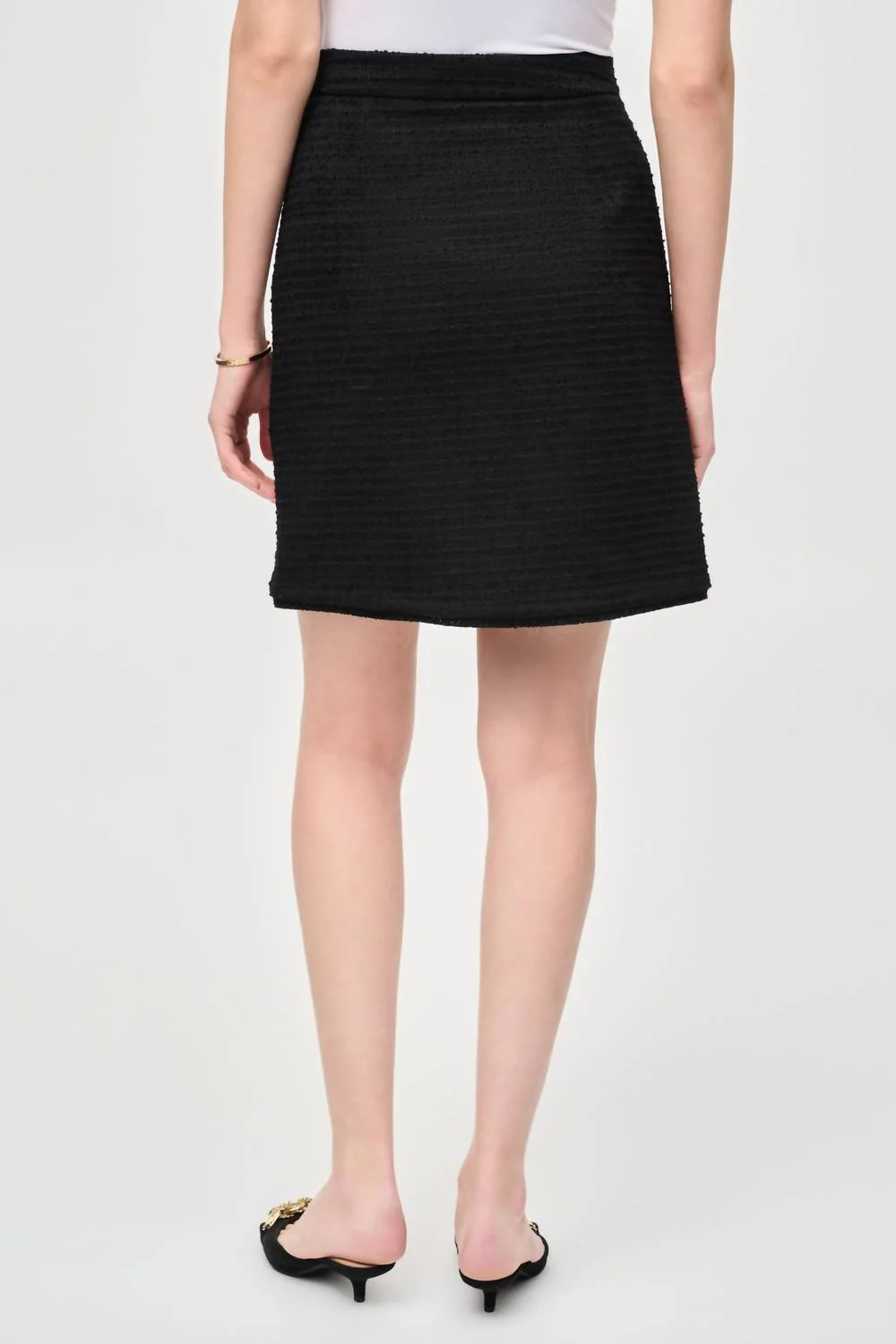 Boucle A-Line Skirt In Black