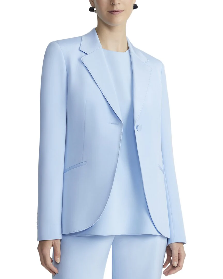 Lafayette 148 New York Fae Cutaway Silk-Blend Blazer