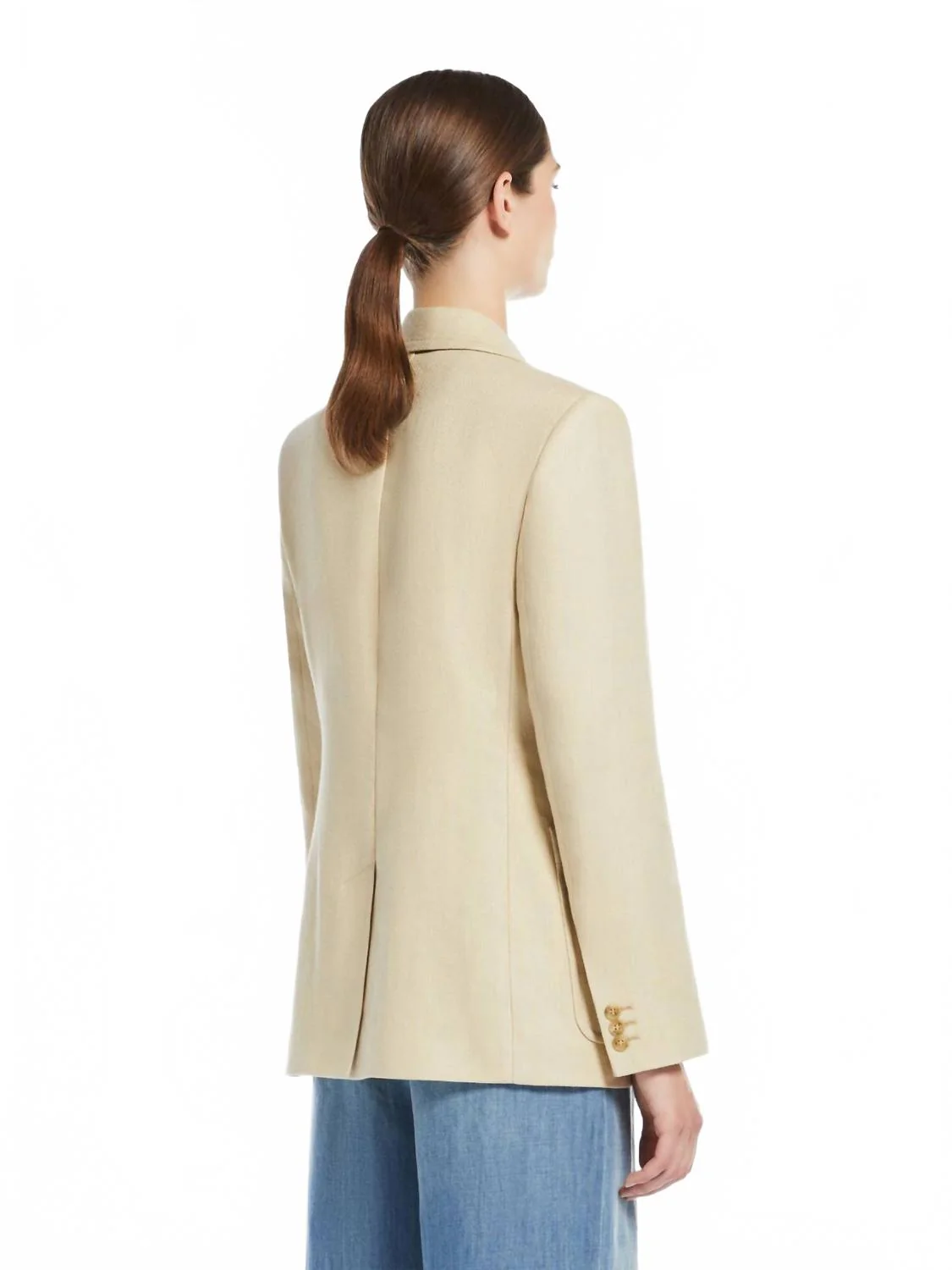 Galli Herringbone Blazer In Sand