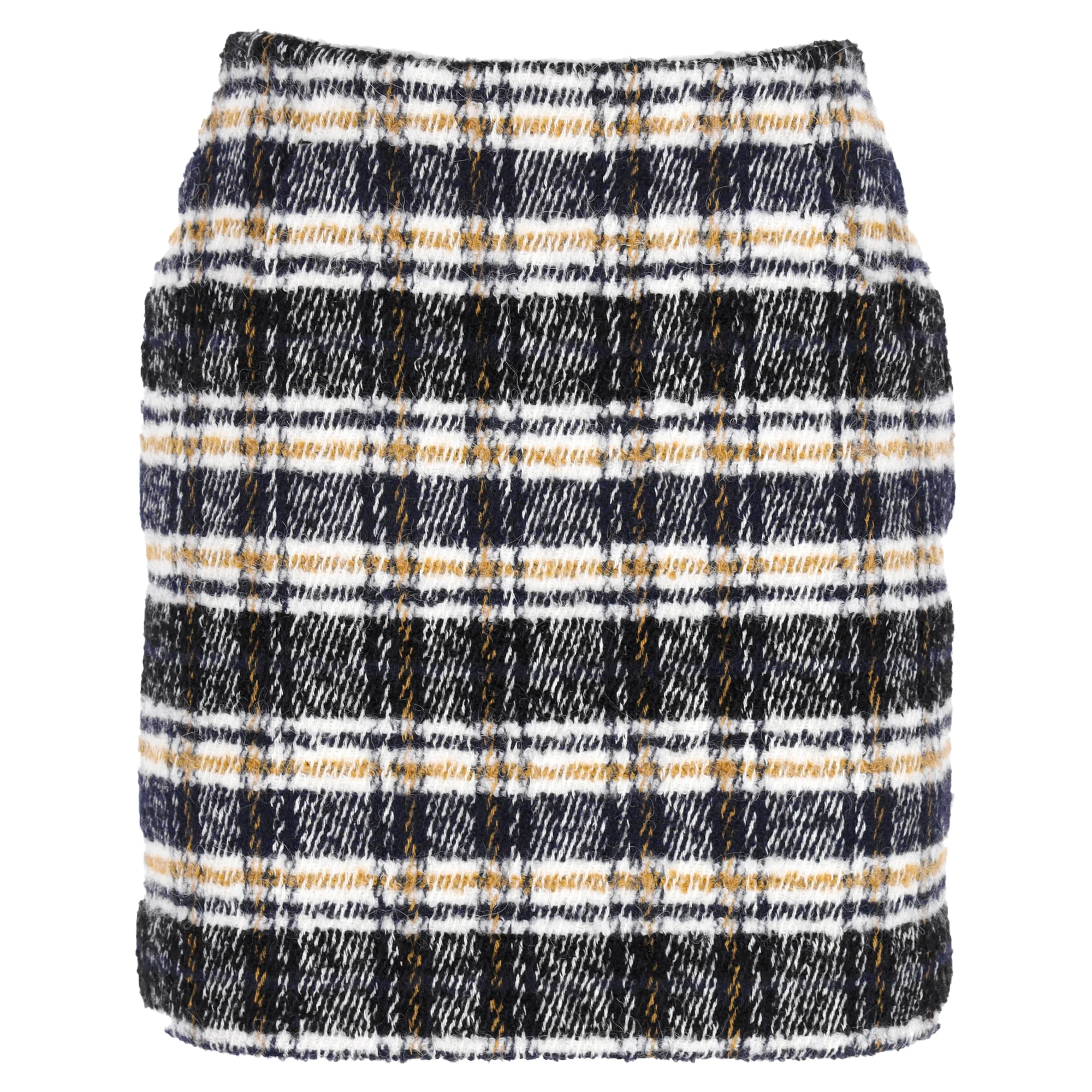 Maje Plaid Mini Skirt in Multicolor Acrylic