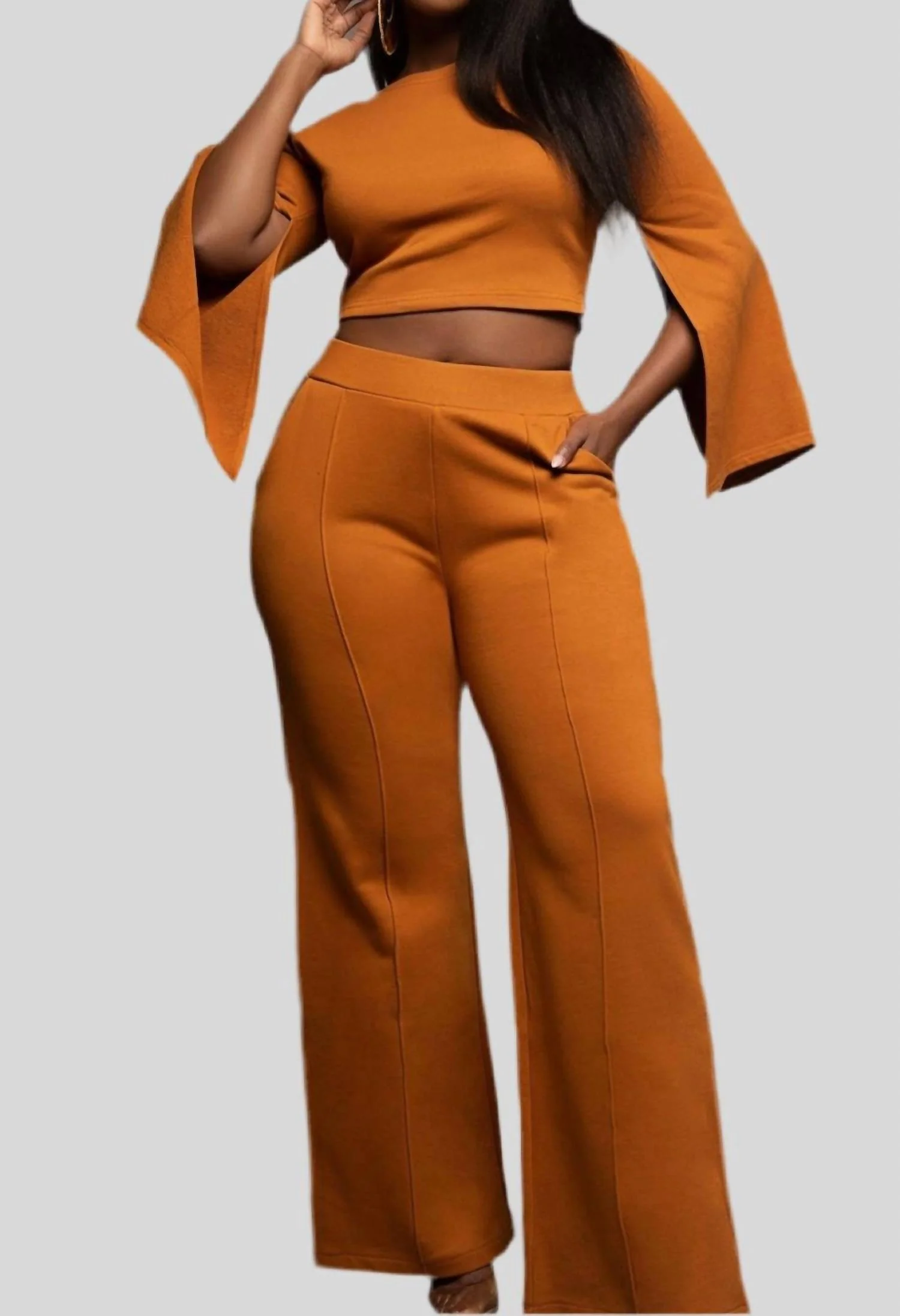 Raquel Pants Set In Caramel
