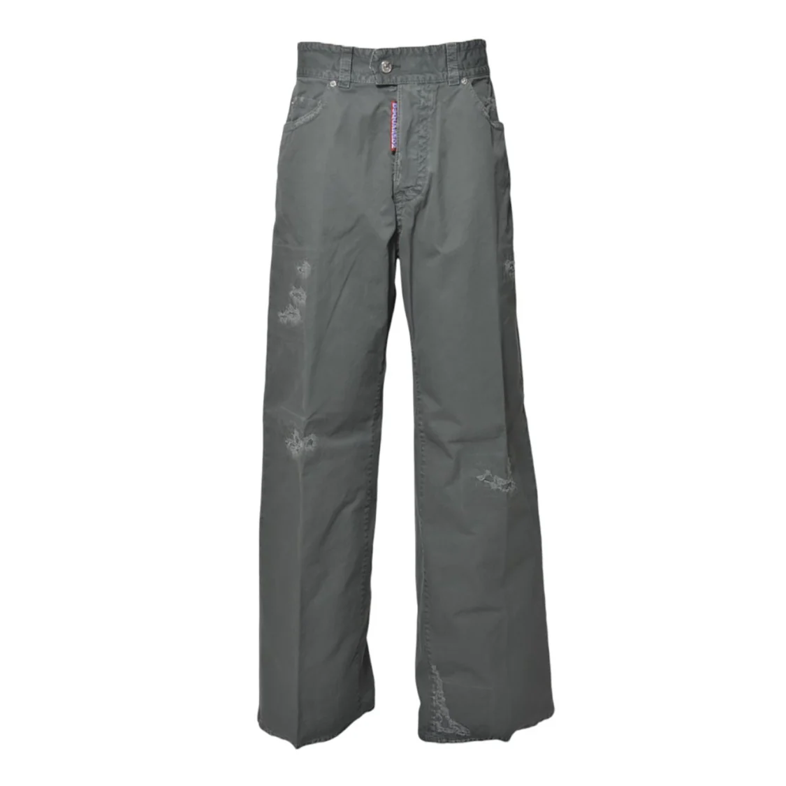 9 To 5 Flare Jeans In Sage Green Cotton