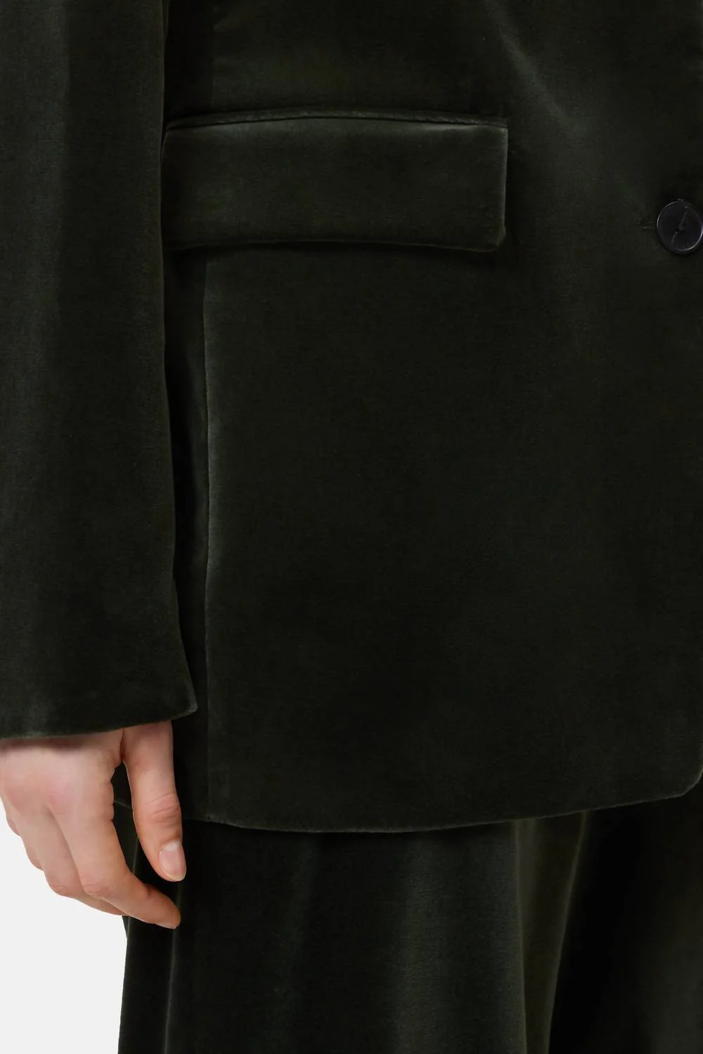 Lola Velvet Blazer In Irish Coffee