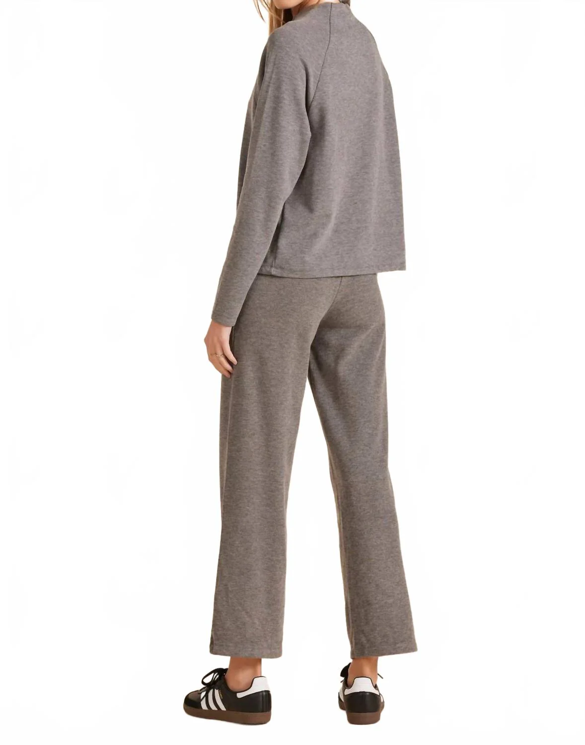 Wide Leg Pants In Charcoal