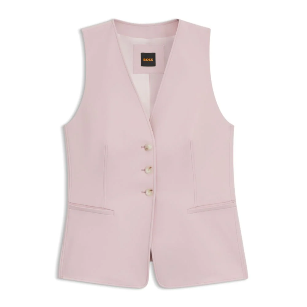 Adjustable waistcoat in stretch crepe