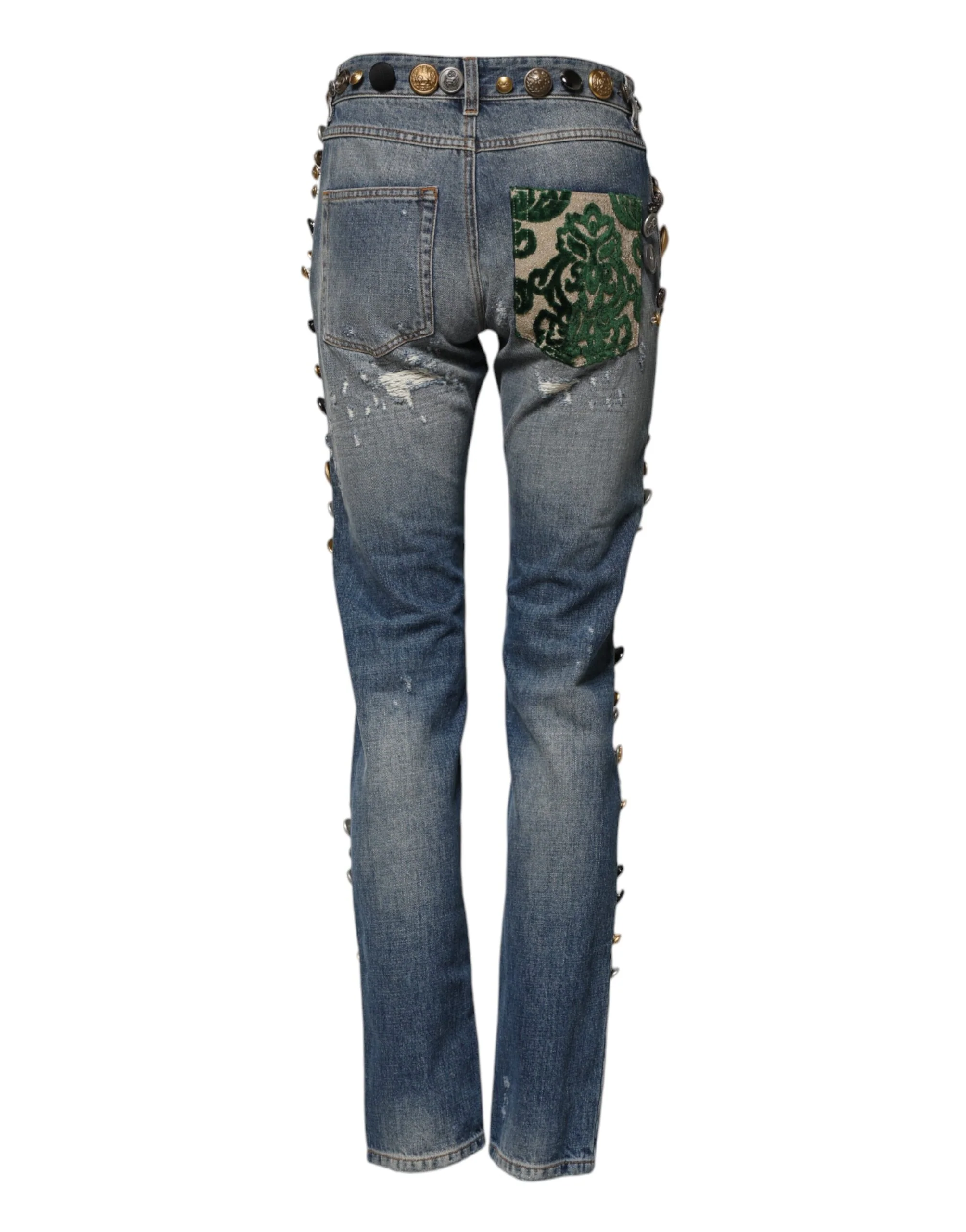 Dolce & Gabbana Embellished Tatte SkinnyDenim Women's Jeans