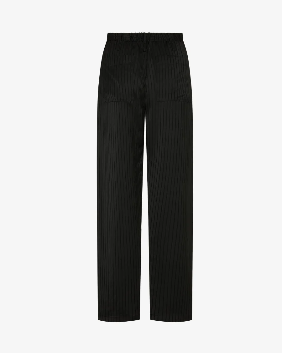 Satin Stripe Utility Jogger - Black