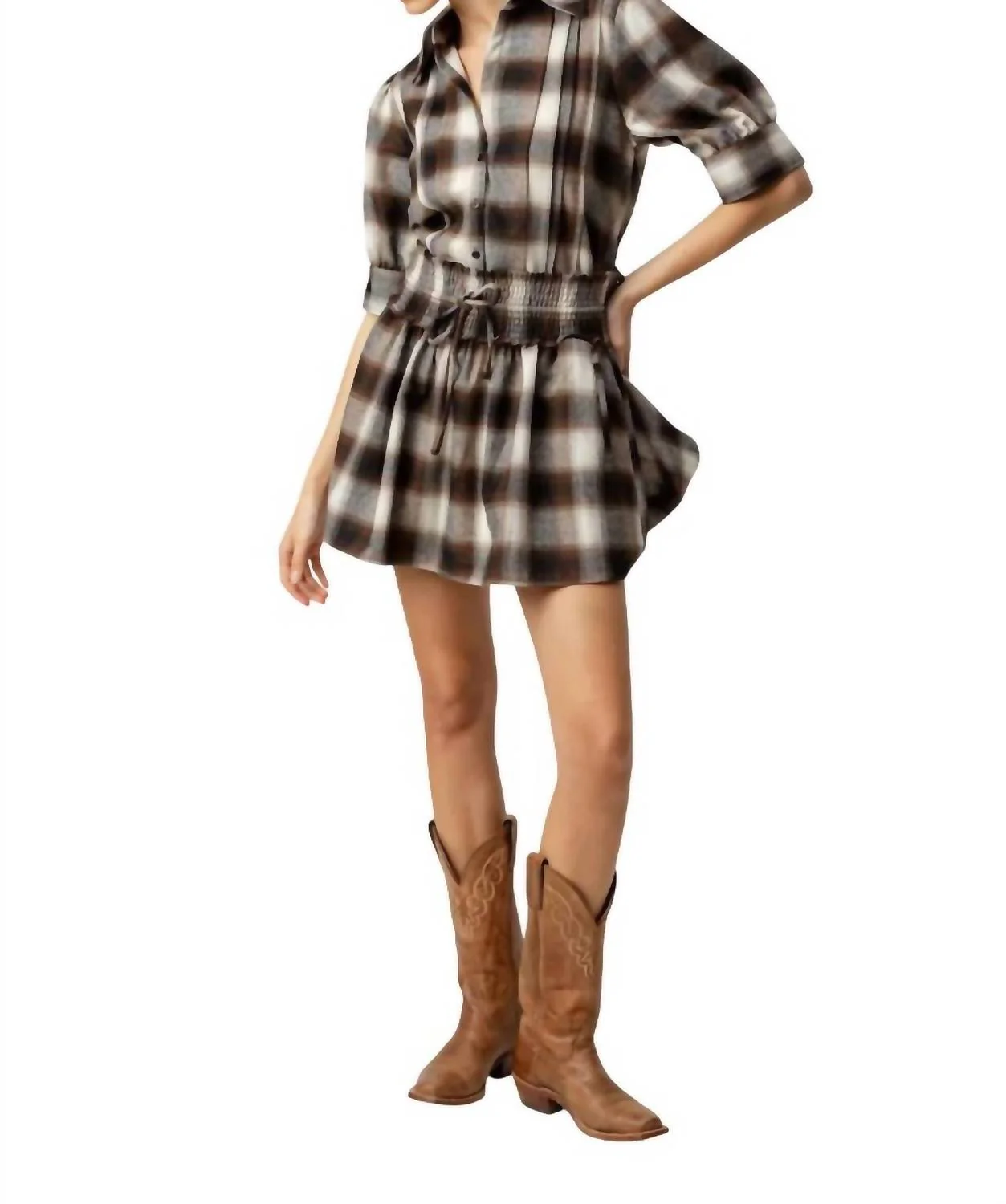 Maren Skirt In Coco Plaid