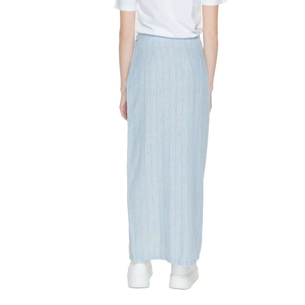 Vero Moda blue Linen Women's Skirt